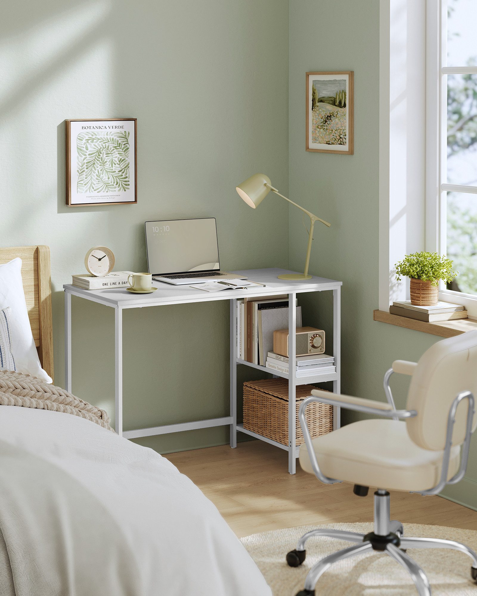 VASAGLE Schreibtisch Computertisch, Tisch, Bürotisch, 100/120/140cm, mit 2 günstig online kaufen