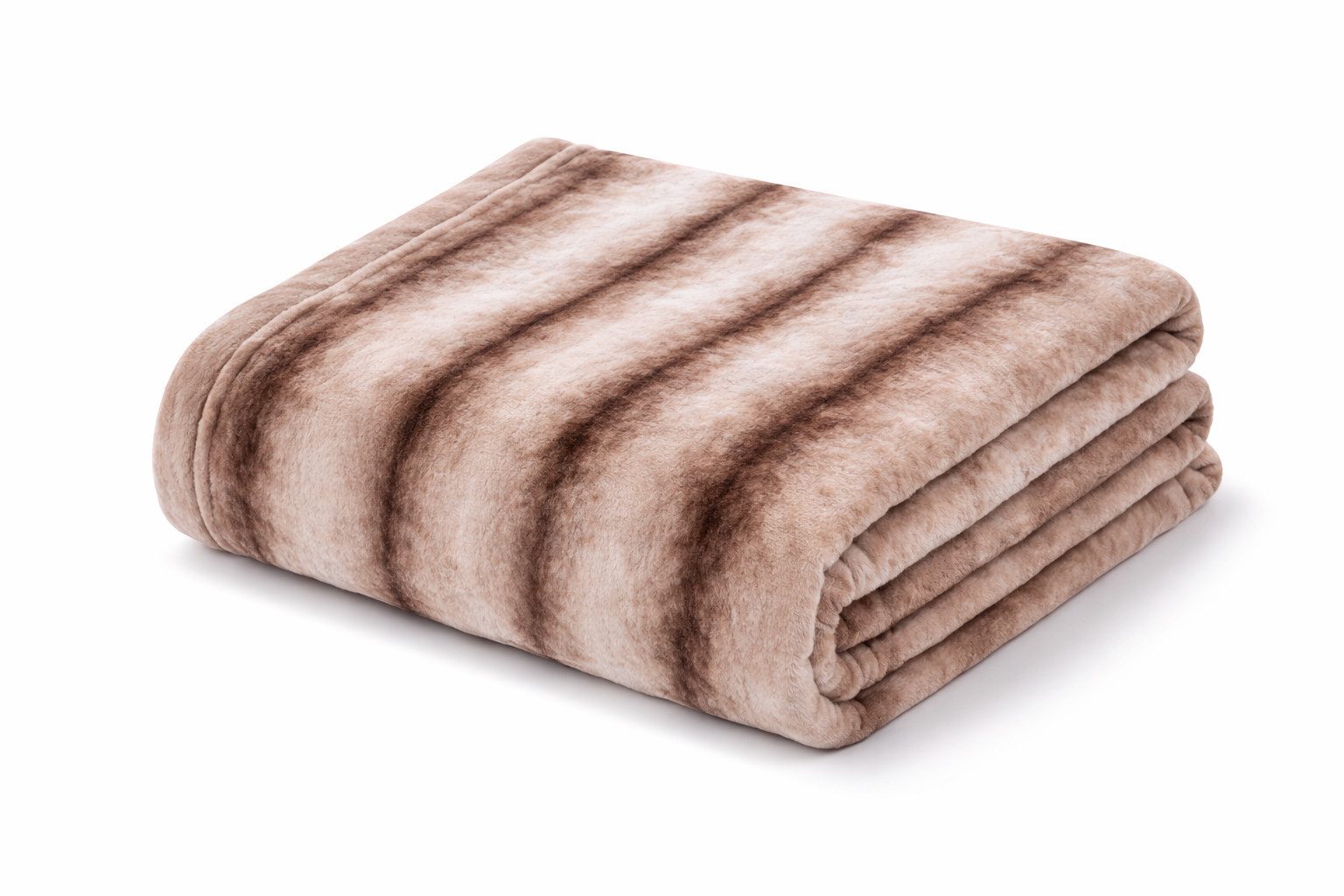 Wolldecke mit Kunstfell, 150x200cm, Stoffschmiede