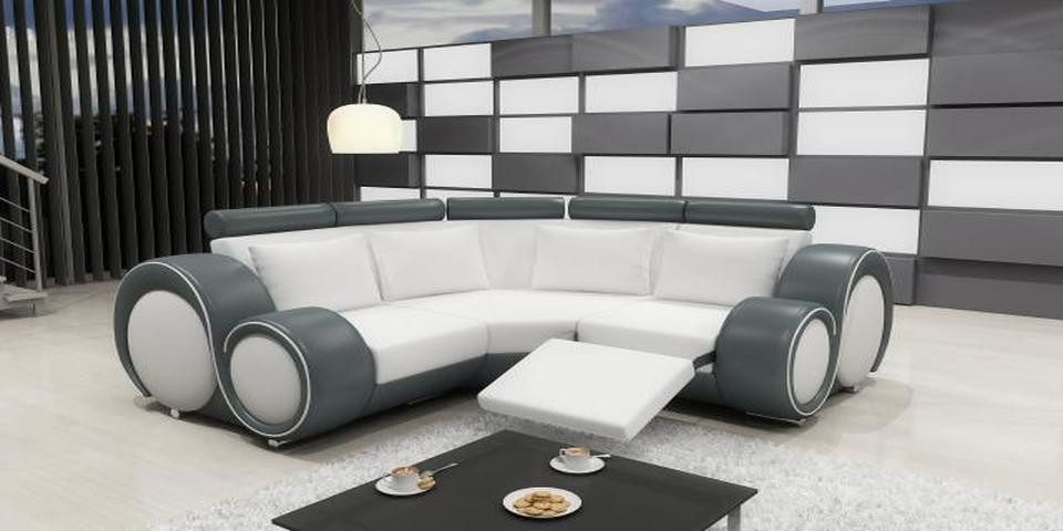 JVmoebel Ecksofa Elegantes Ledersofa mit USB-Anschlüssen und modernem Design, Made in Europa