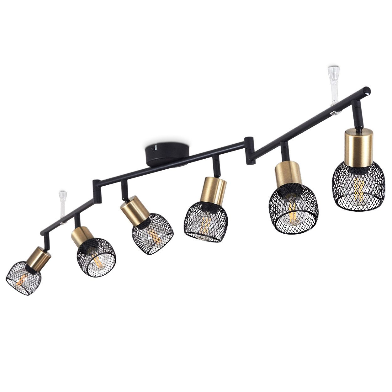 hofstein Deckenleuchte »Pieve« Deckenlampe aus Metall schwarz, gold Zimmerl günstig online kaufen