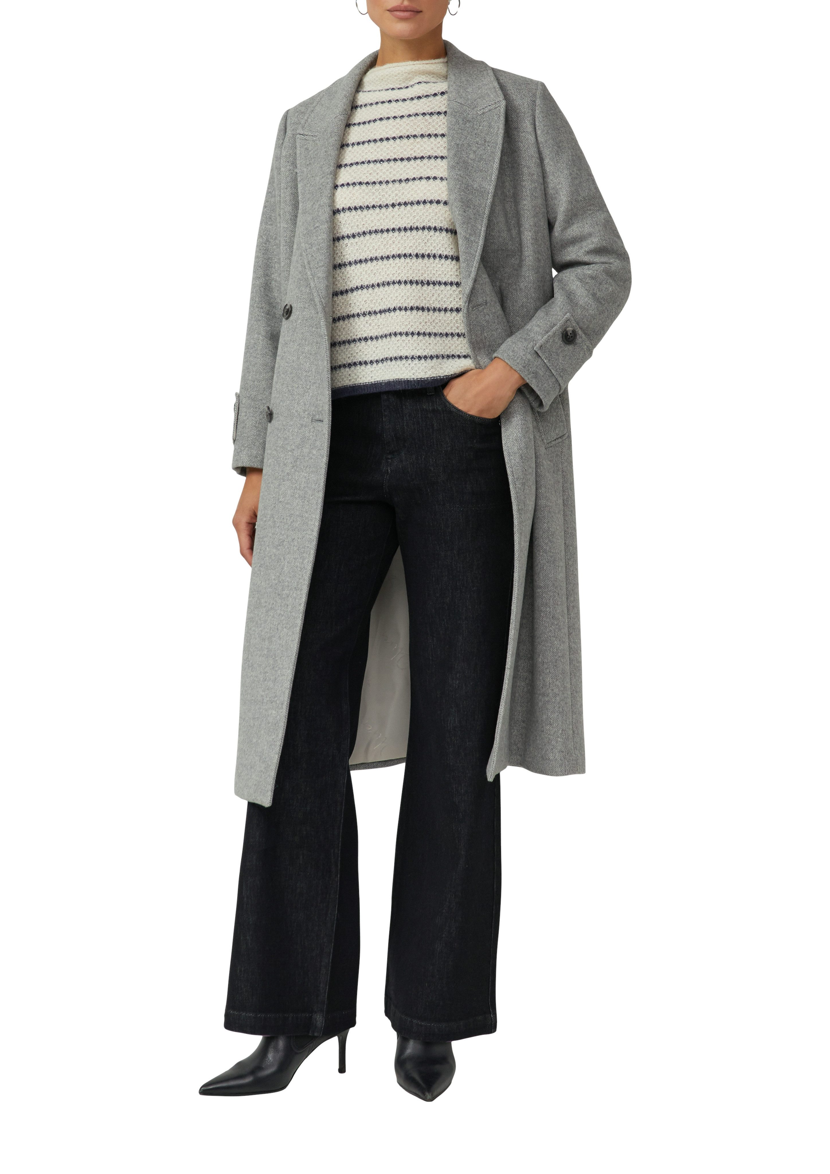 s.Oliver BLACK LABEL Strickpullover gestreift, mit Turtleneck
