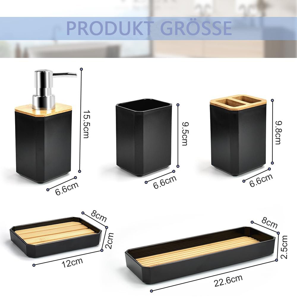 Coonoor Badaccessoire-Set Badezimmer Set 5 Teile, günstig online kaufen