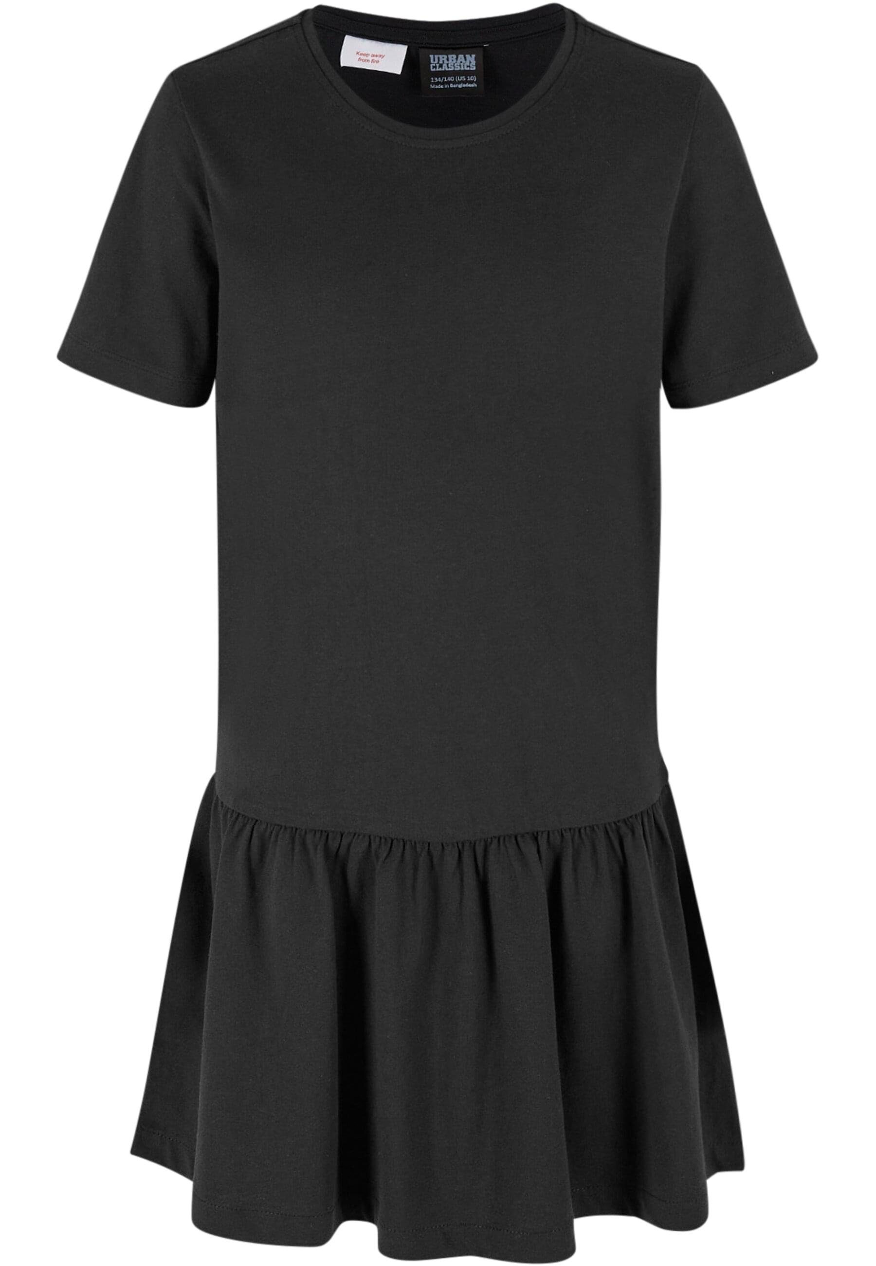 URBAN CLASSICS Girls (1-tlg) Damen Tee black Valance Jerseykleid Dress