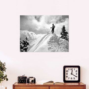 Posterlounge Wandfolie Vintage Ski Collection, Skifahrer auf dem Mount Hood, USA, 1936, Vintage Fotografie