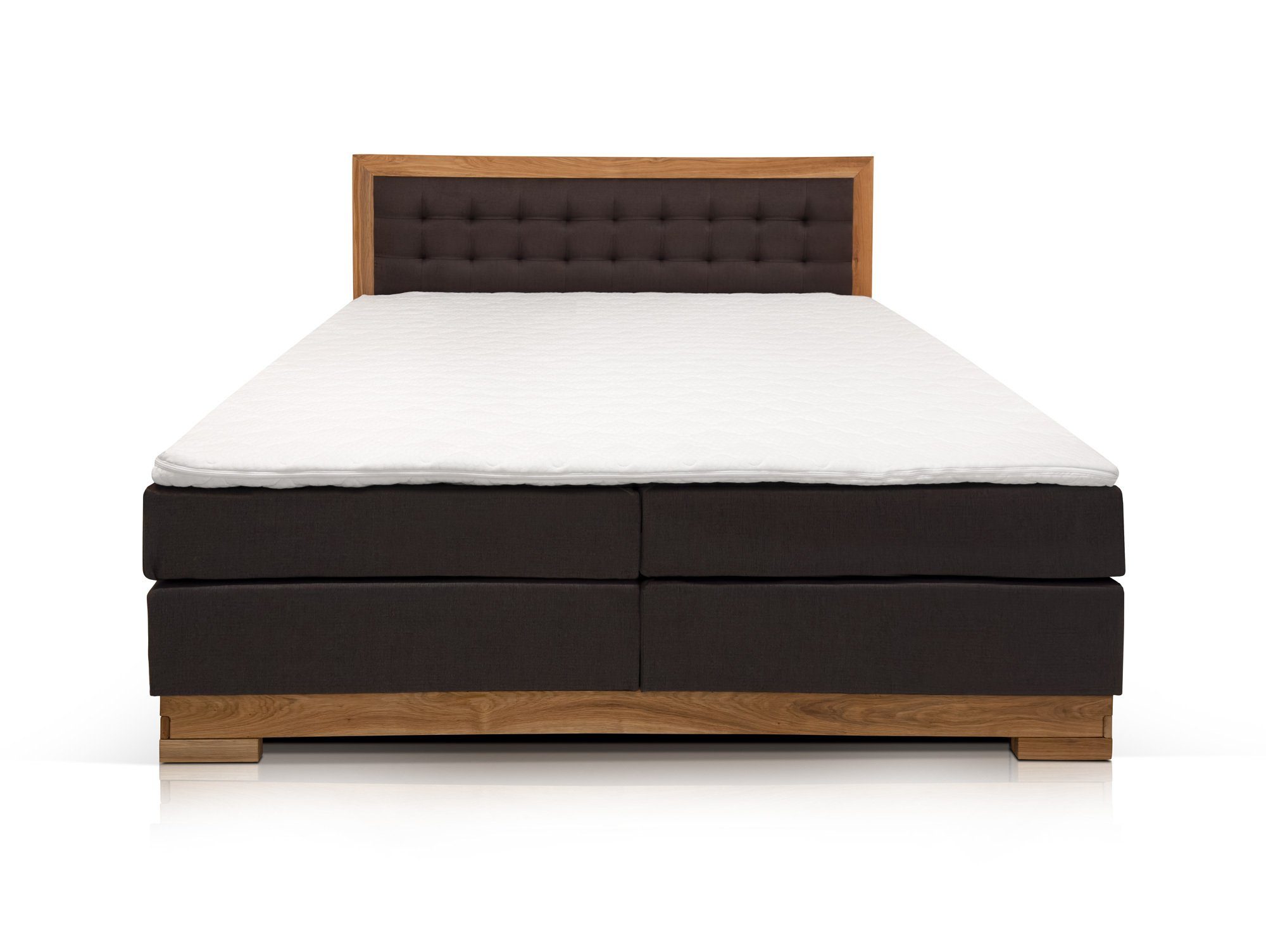 Moebel-Eins Boxspringbett WESTMINSTER Boxspringbett, Härtegrad 3, Anthrazit, WESTMINSTER Boxspringbett, Härtegrad 3, Anthrazit