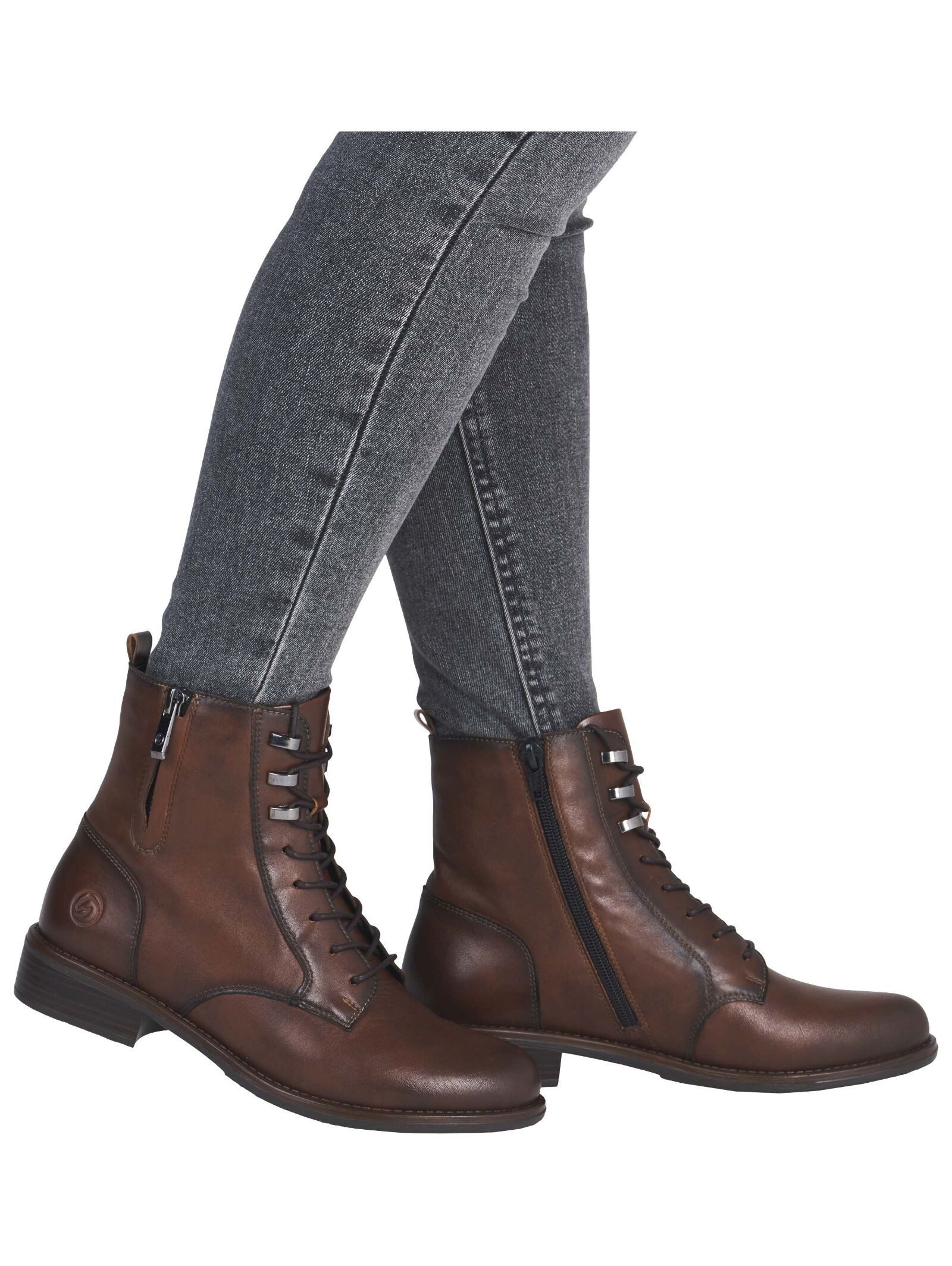 Remonte Remonte Stiefelette Glattleder Schnürstiefelette