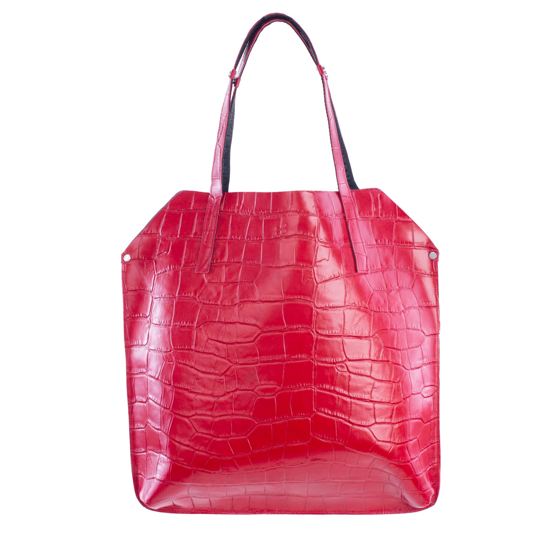 VOLKER LANG Shopper JILL, LB1 - Oberfläche: Kroko - Farbe: tango