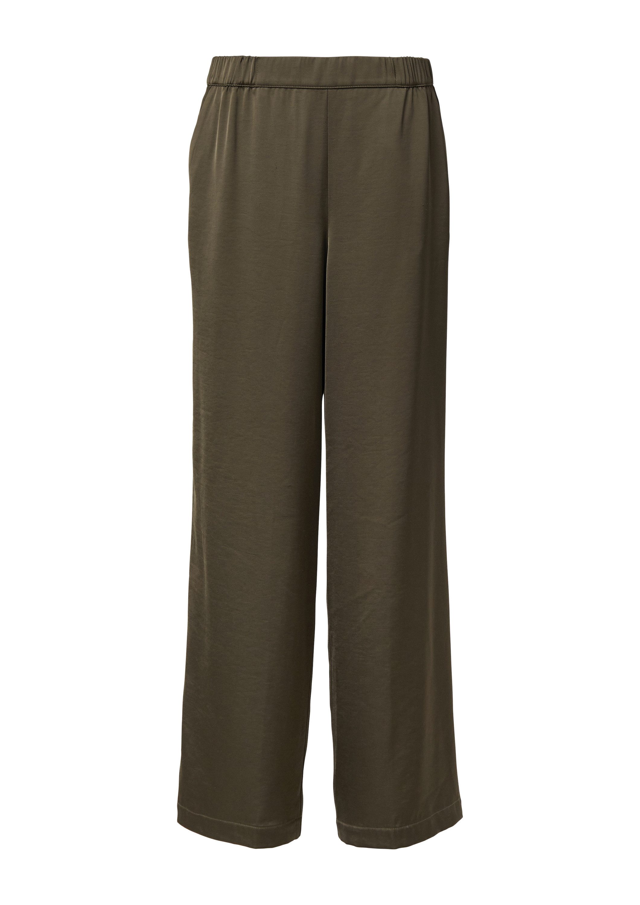 s.Oliver Chinos Hose Satinhose mit Wide Leg und Elastikbund günstig online kaufen