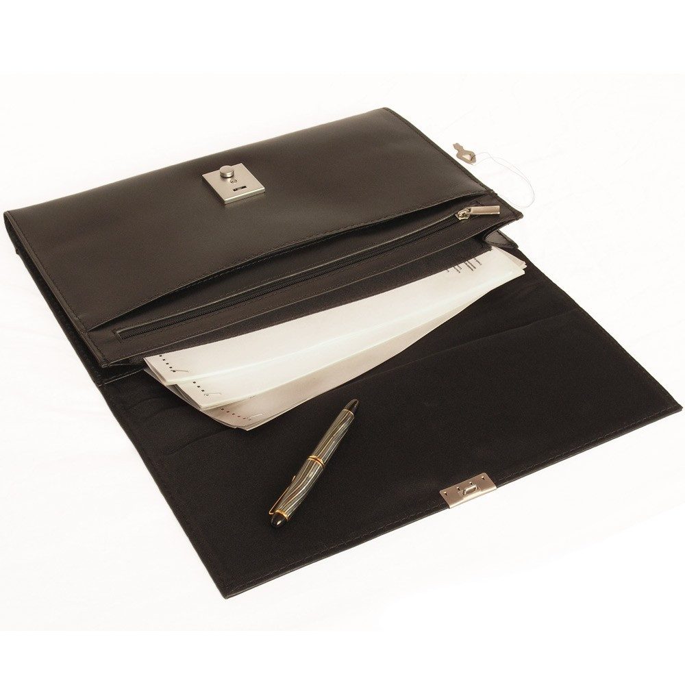 Jahn-Tasche Aktenmappe A4 Aktenmappe / Dokumentenmappe, Leder, Schwarz, Jahn-Tasche 1022