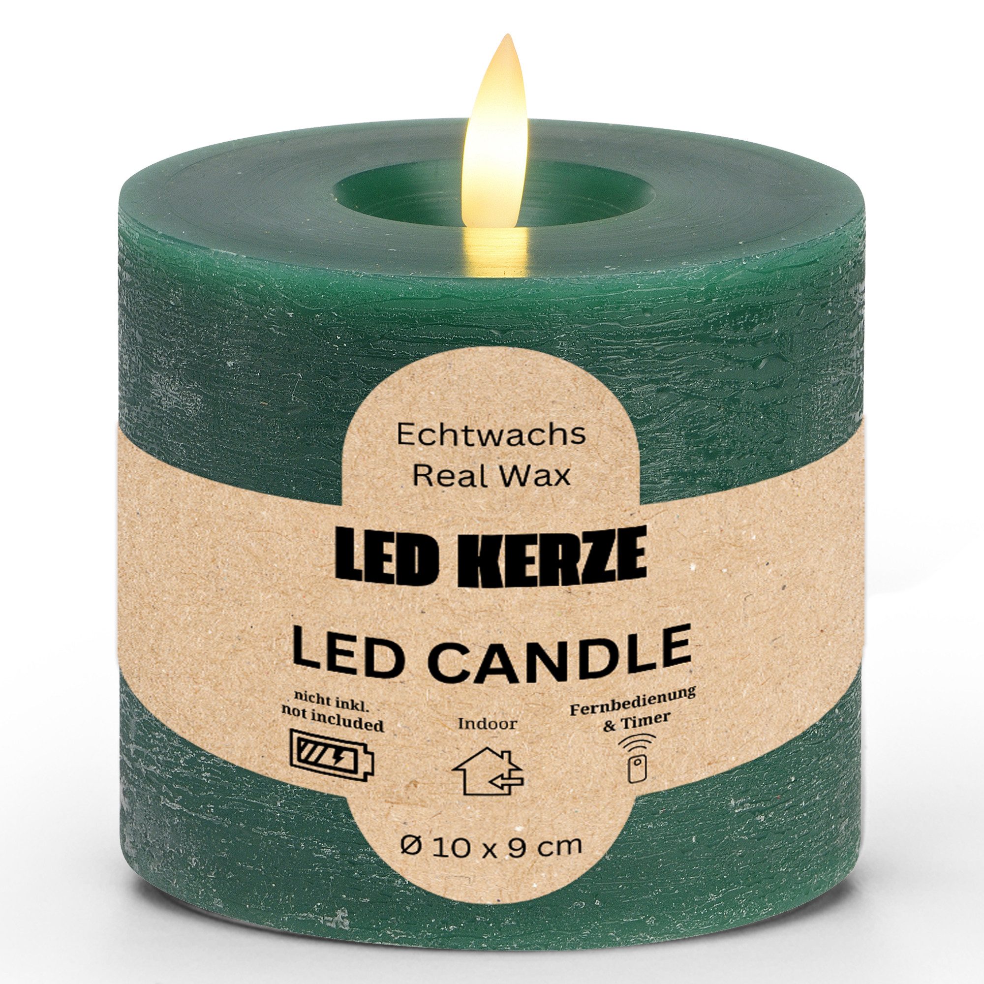 matches21 HOME & HOBBY LED-Kerze LED Stumpenkerze Wachs, Flackernde Flamme, günstig online kaufen