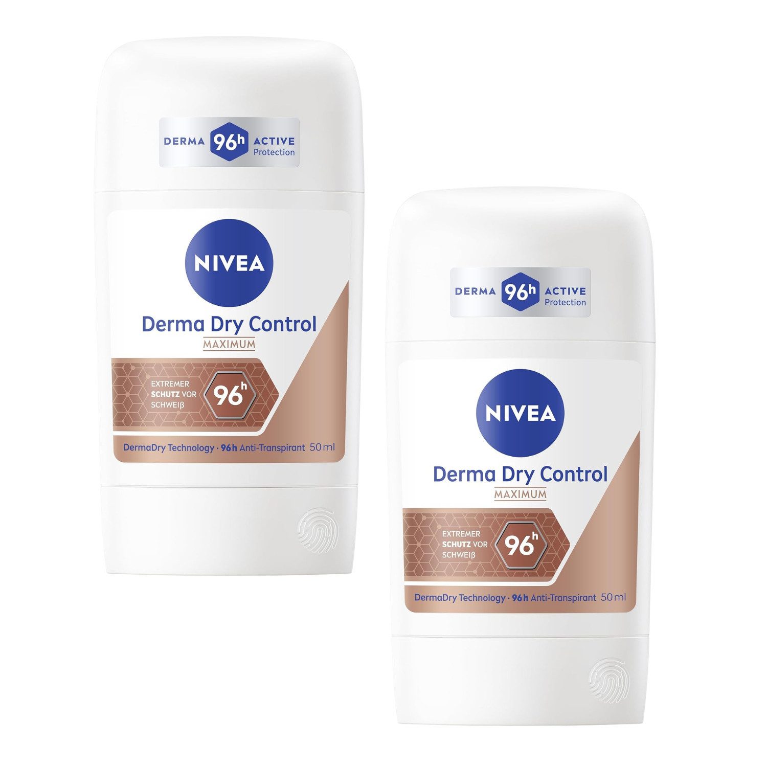 Nivea Deo-Stift 2x NIVEA Derma Dry Control Deo Stick 96h Anti Transpirant je 50ml 96h