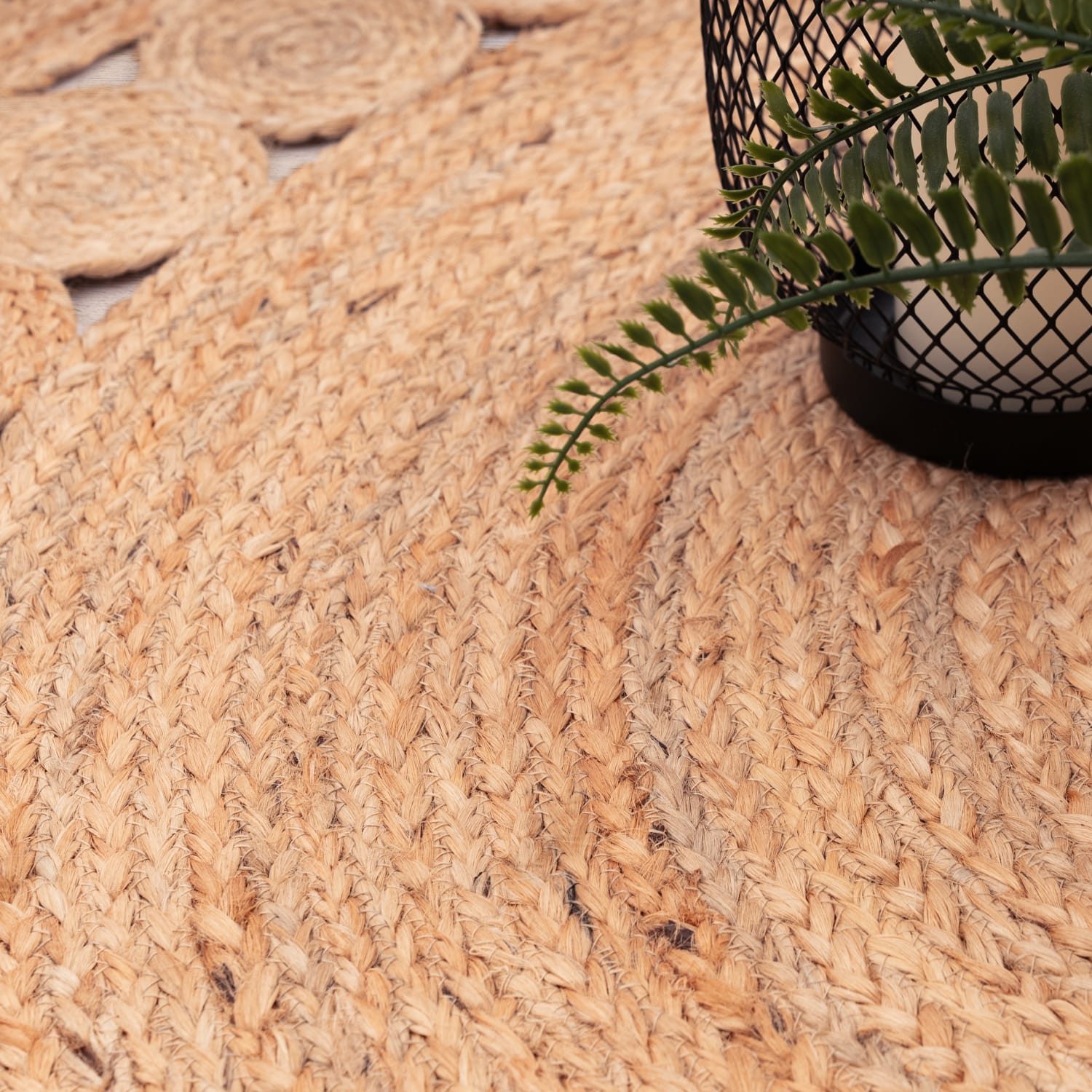 KADIMA DESIGN Teppich Boho wendbar 100% Jute schmutzabweisend Jute Teppich, günstig online kaufen