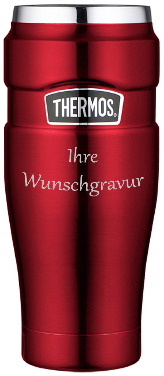 THERMOS Термокружка Tumbler 'King' rot, mit persönlicher Wunschgravur, Edelstahl, Tumbler 'King' rot, mit persönlicher Wunschgravur