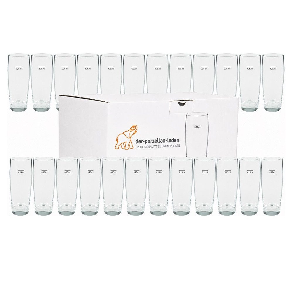 Arcoroc Bierglas Der-Porzellan-Laden Willi Becher 330 ml geeicht auf 250 m 36er Set, Glas
