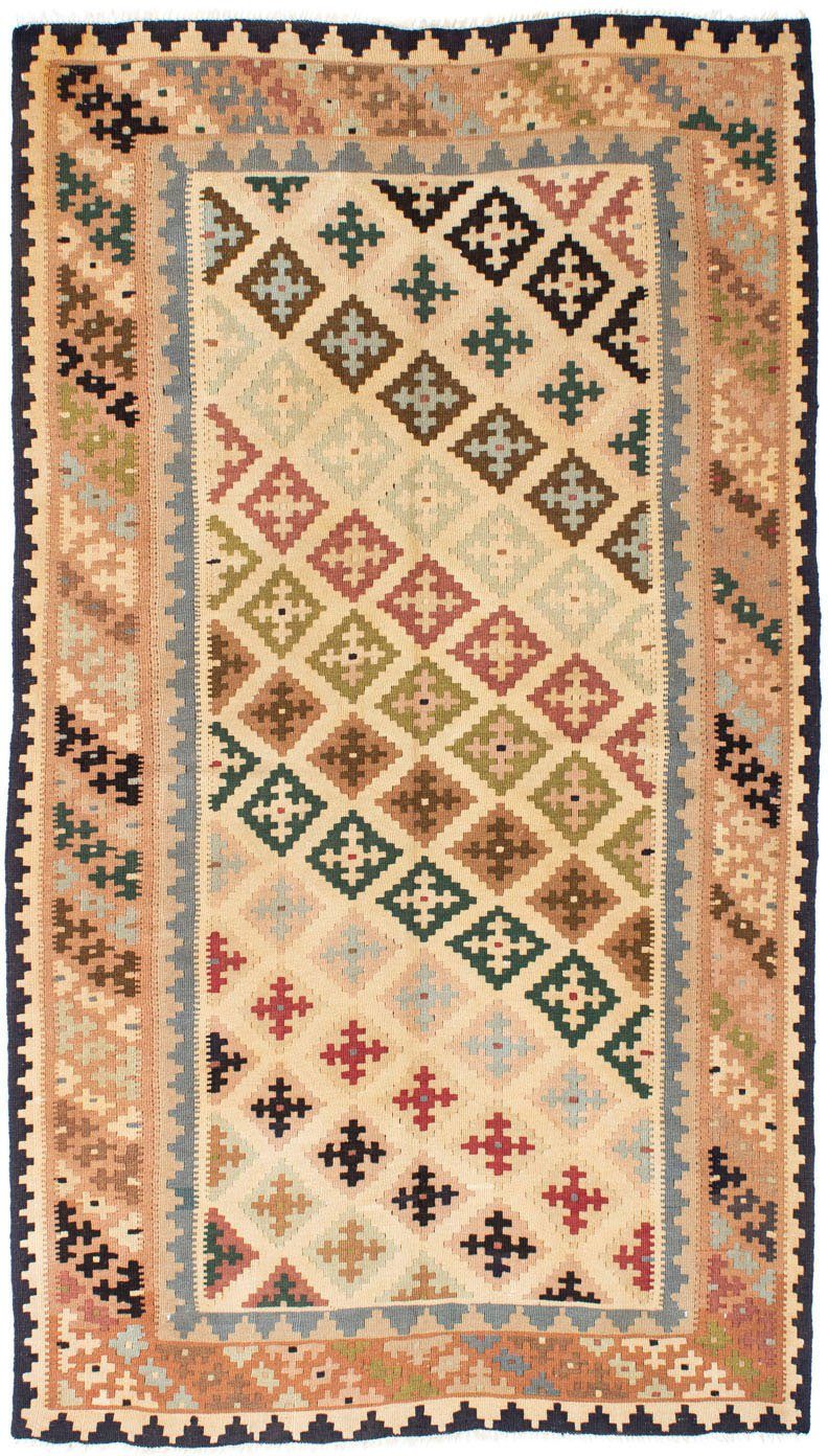 Wollteppich Kelim Fars Nomadisch Beige 223 x 132 cm, morgenland, rechteckig, Höhe: 4 mm, OrientOptik