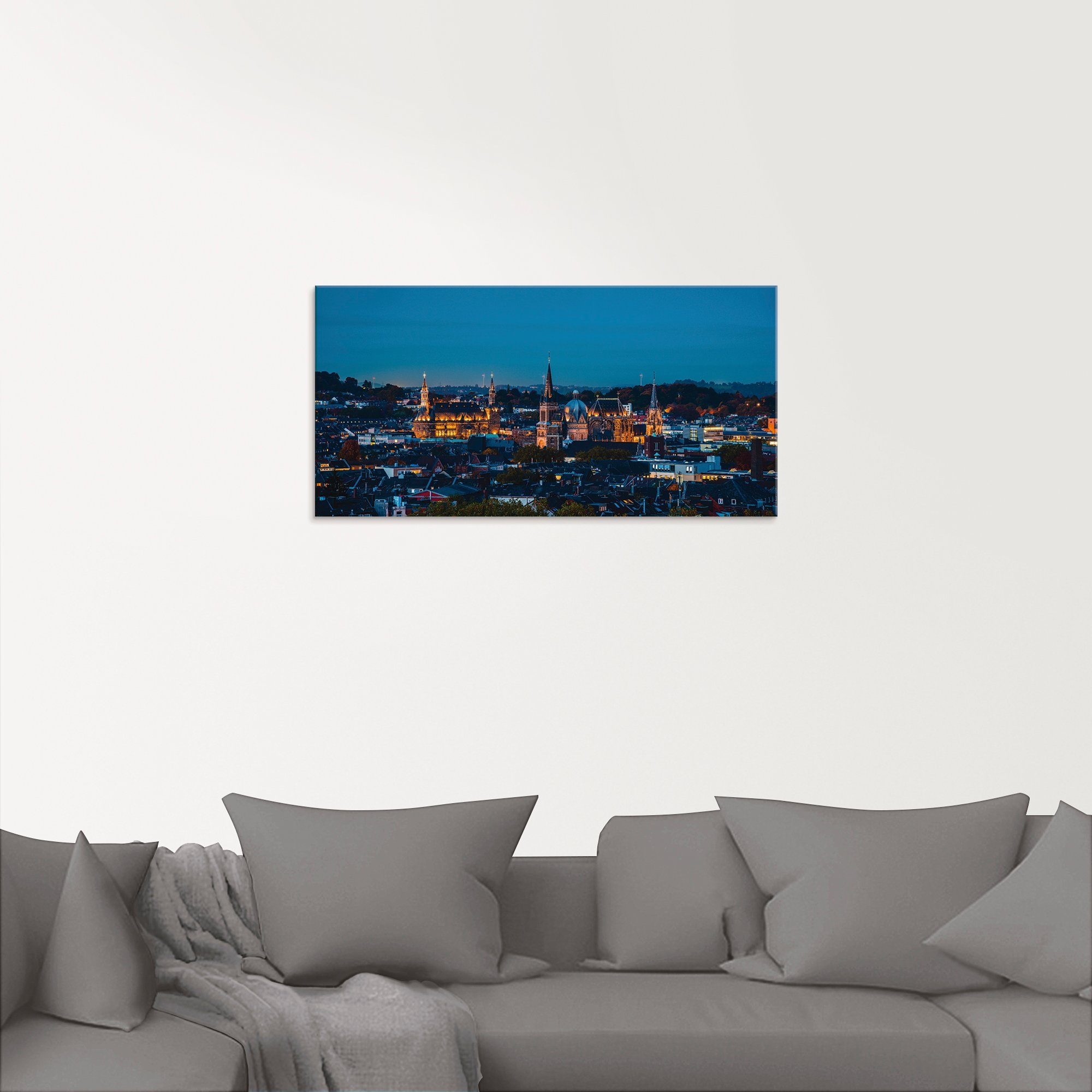 Artland Glasbild »Aachen Skyline II«, Deutschland (1 Stück)-kaufen