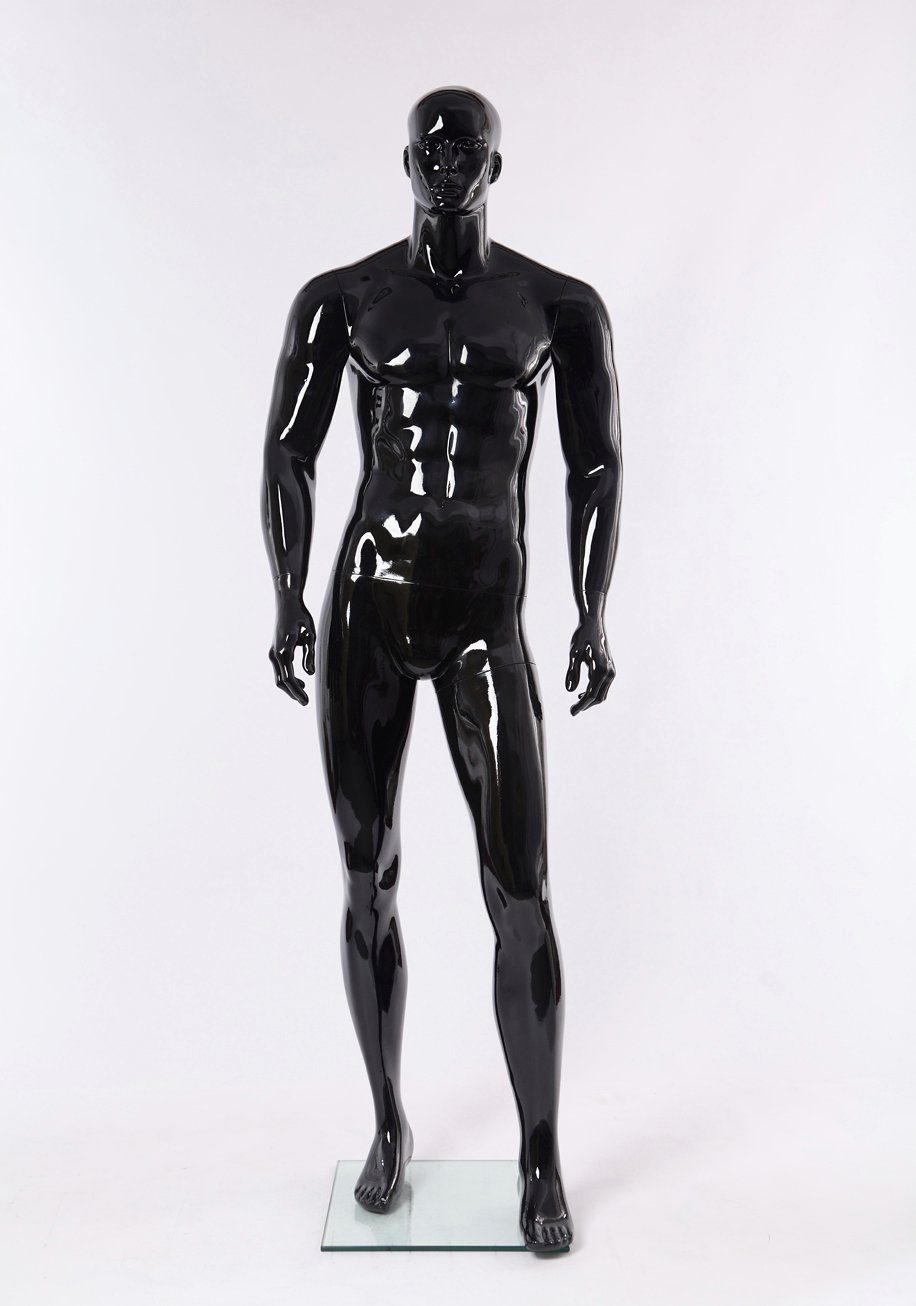Eurotondisplay Schneiderpuppe Schaufensterpuppe Mann Weiß Schqwarz glänzend Neu geformtes Gesicht