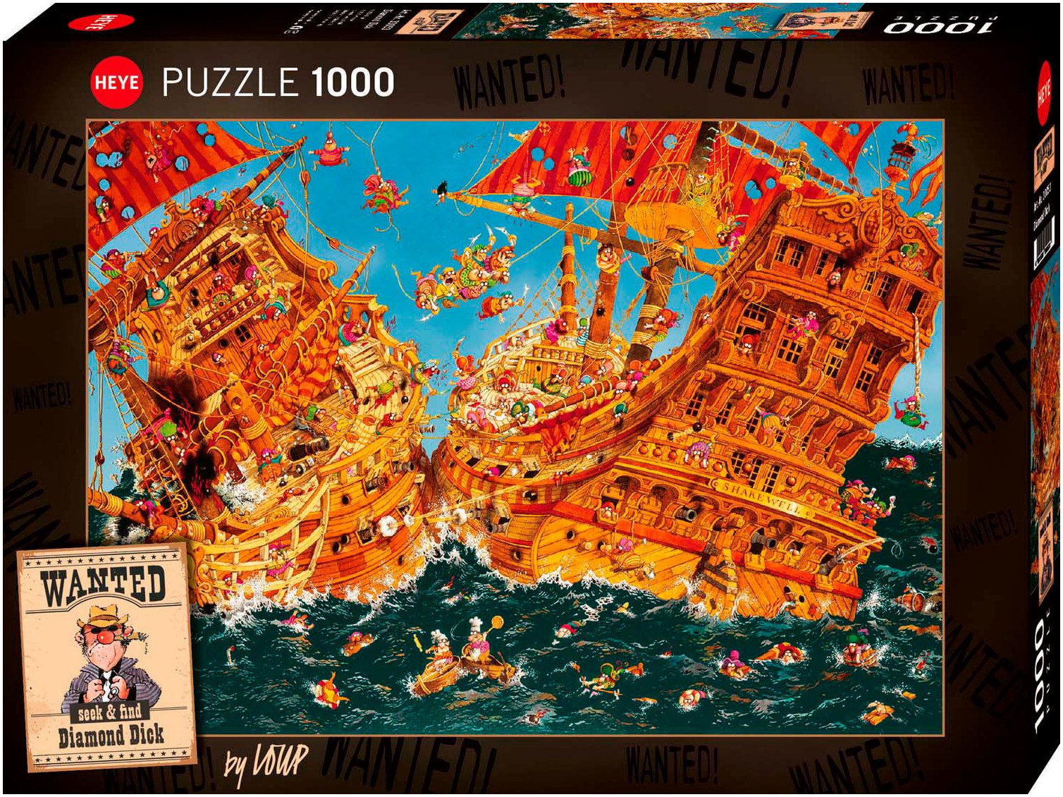 HEYE Puzzle Diamond Dick / Wanted!, 1000 Puzzleteile, Made in Germany günstig online kaufen