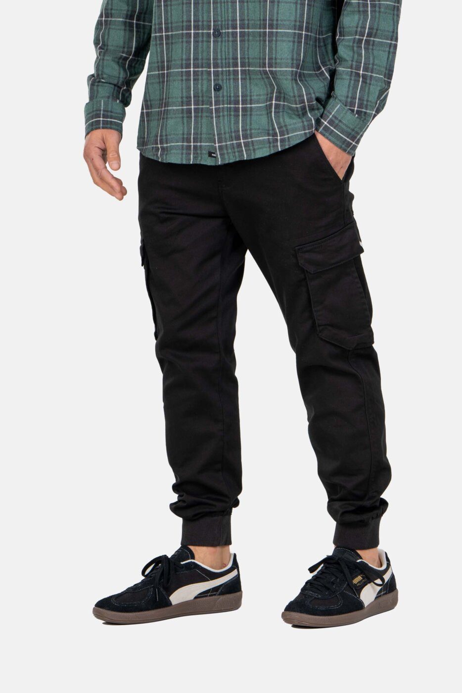REELL Cargohose Reell Reflex Rib Cargo Schwarz