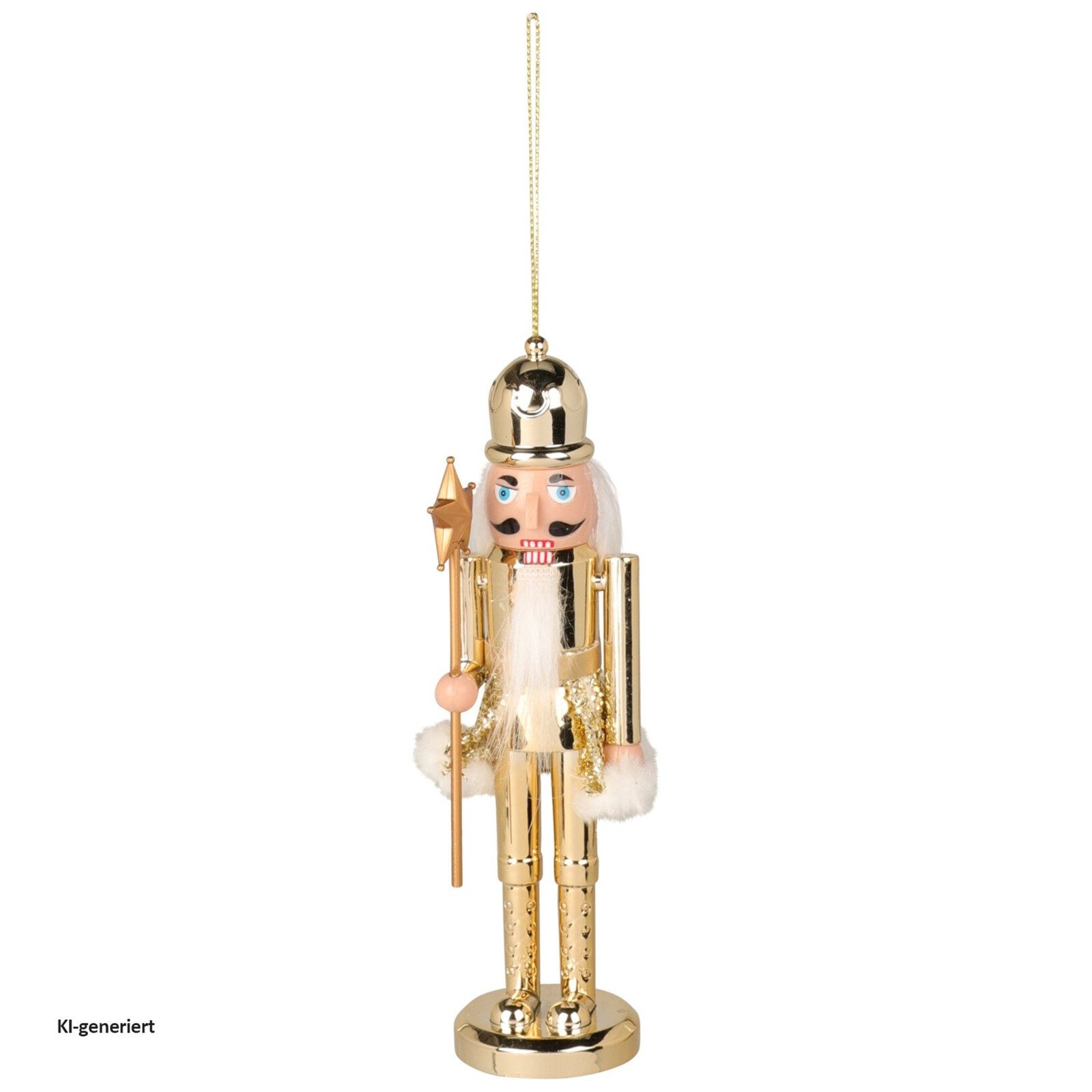 HTI-Living Weihnachtsfigur Hängedeko Nussknacker Gold (Stück, 1 St., 1 Hängeko-Nussknacker), Weihnachtsfigur Anhänger für Baum und Deko