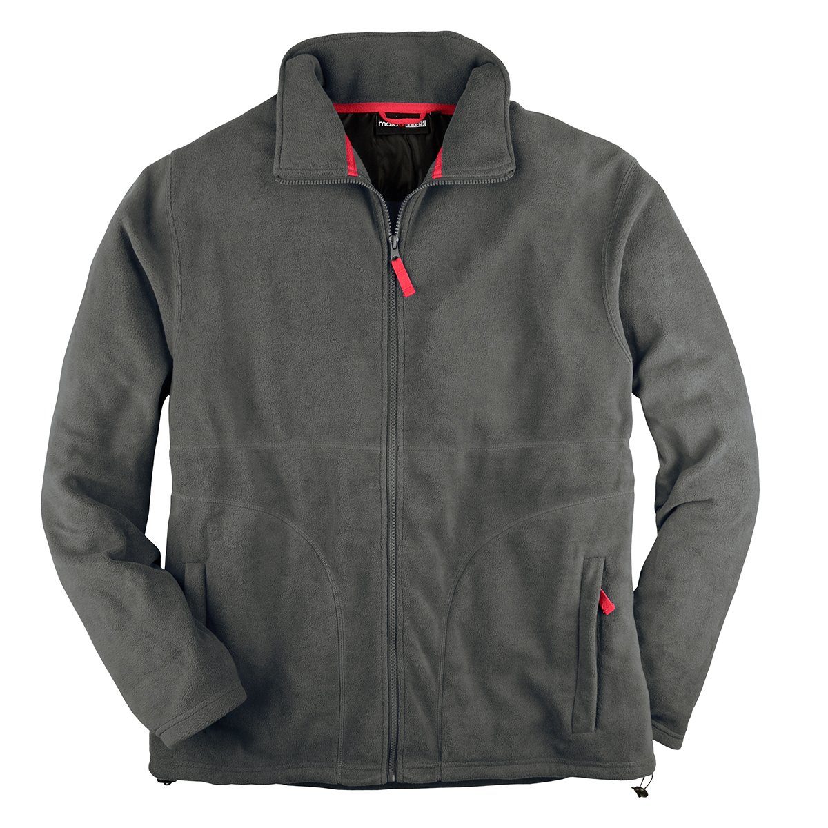 ABRAXAS Fleecejacke Übergrößen Herren Fleecejacke ohne Futter grau Marc&Mark by Abraxas