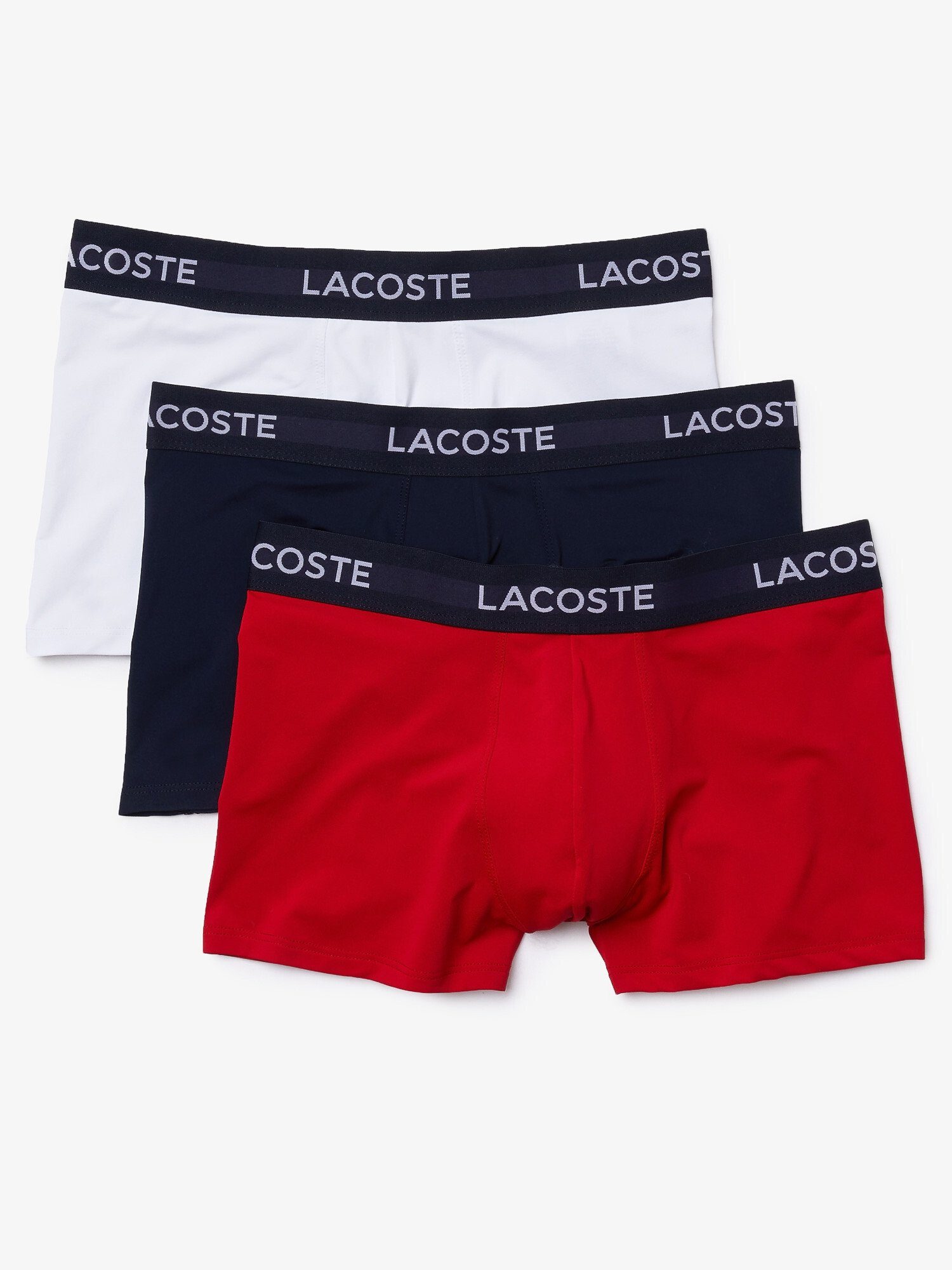 white 3er-Pack Boxershorts LAW (3-St) Lacoste Boxershorts / Trunks / red navy