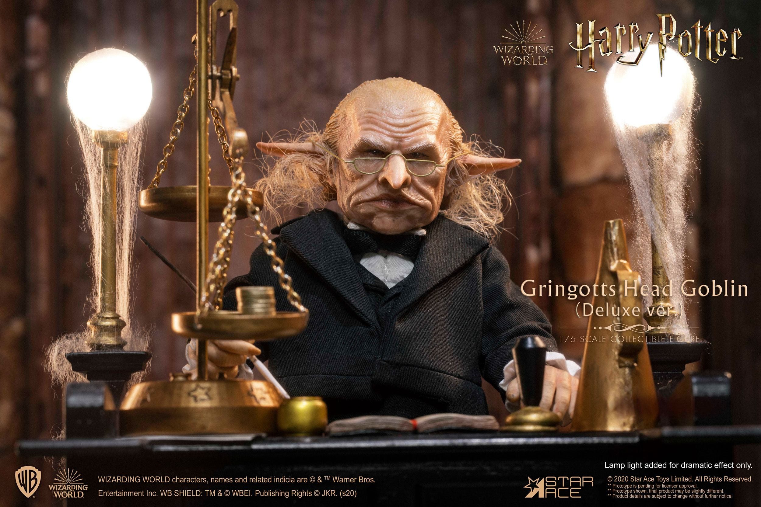Star Ace Toys Dekofigur Harry Potter Movie Actionfigur 1/6 Gringotts Goblin Deluxe Ver. 20 cm (1 St), Deluxe Version
