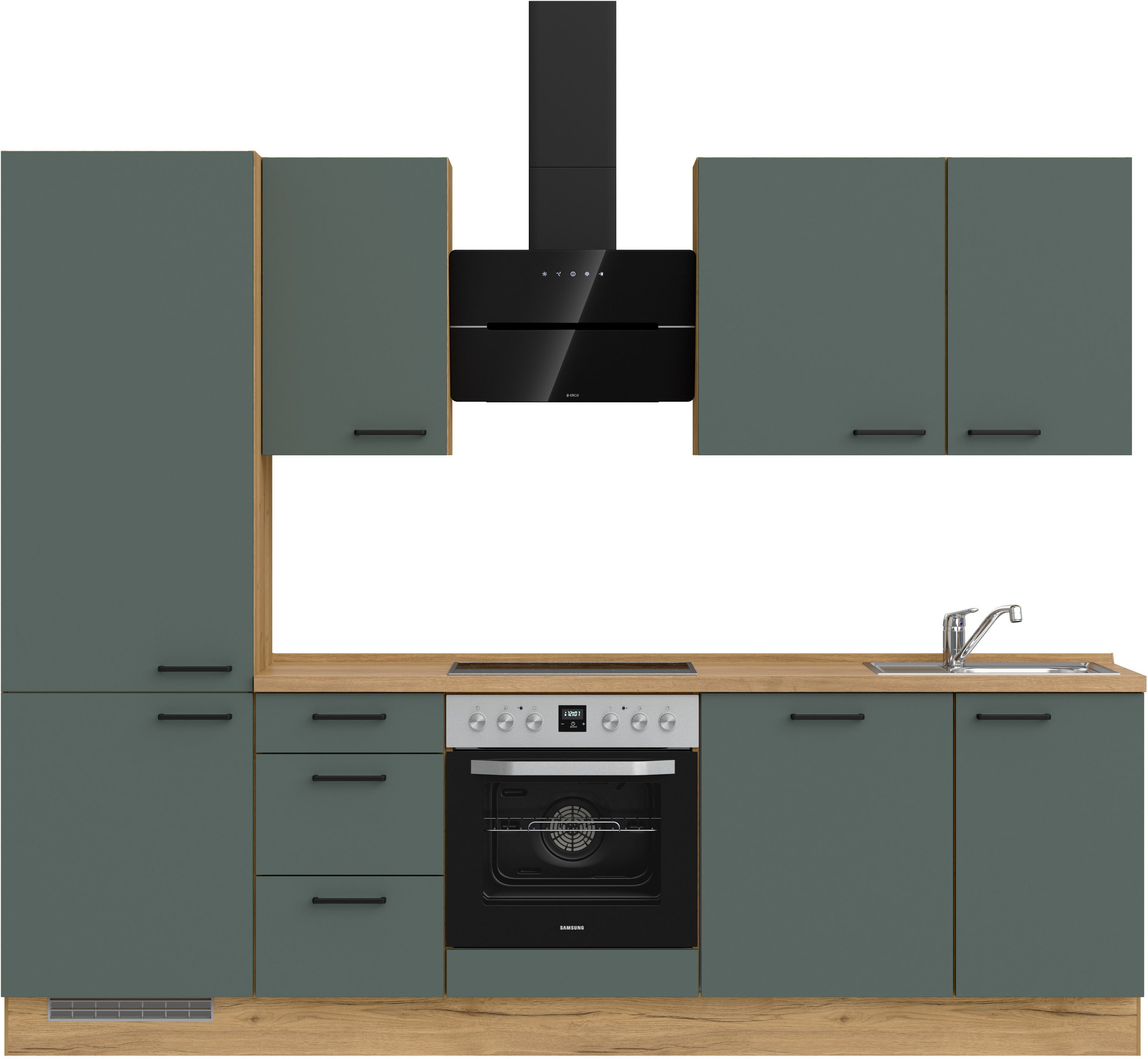 nobilia® Кухниzeile "Easytouch II", vormontiert, Ausrichtung wählbar, Breite 270 cm, wahlw. mit E-Geräten