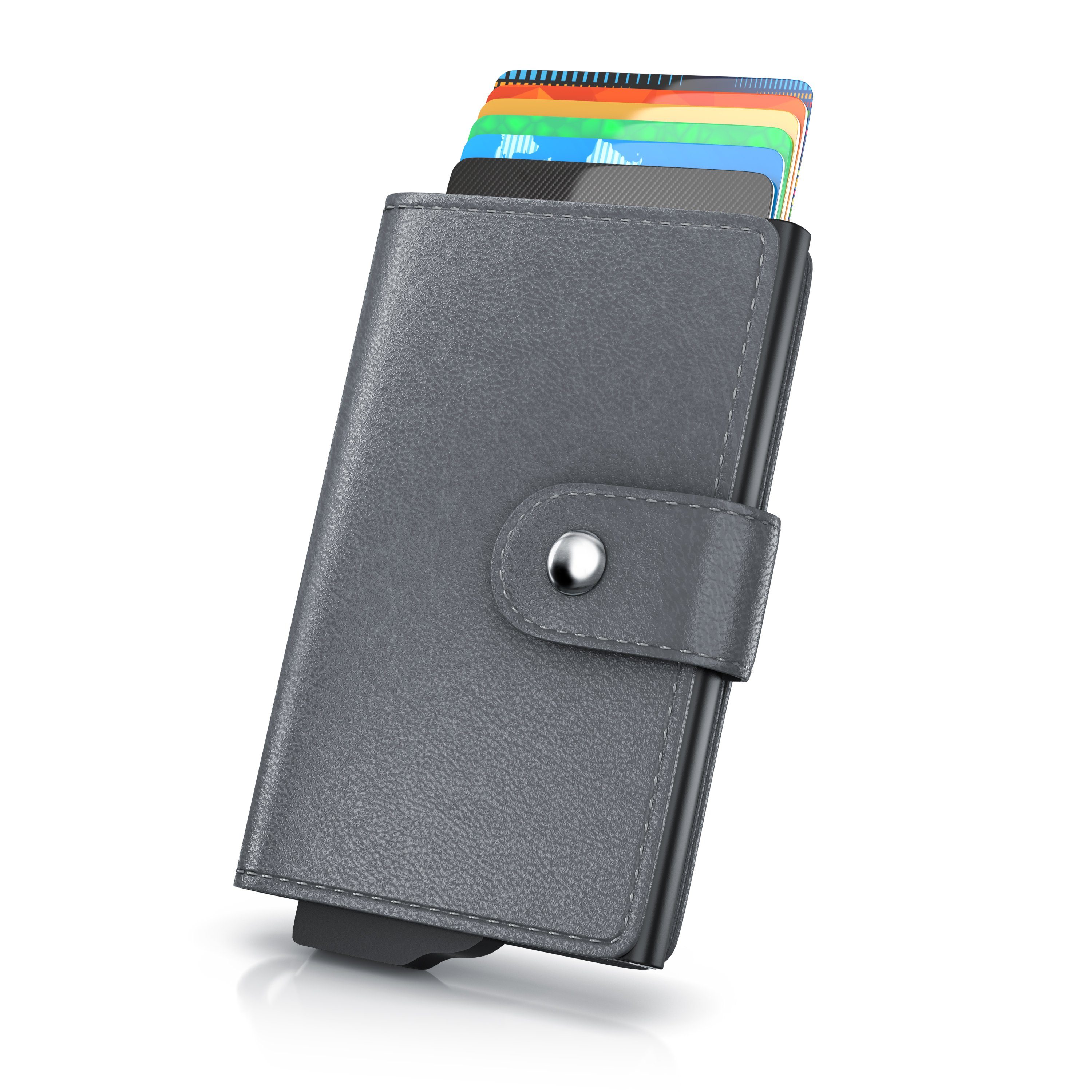 Aplic Kartenetui, NFC / RFID Blocker Karten Portemonnaie, Abschirmung für max. 6 Karten
