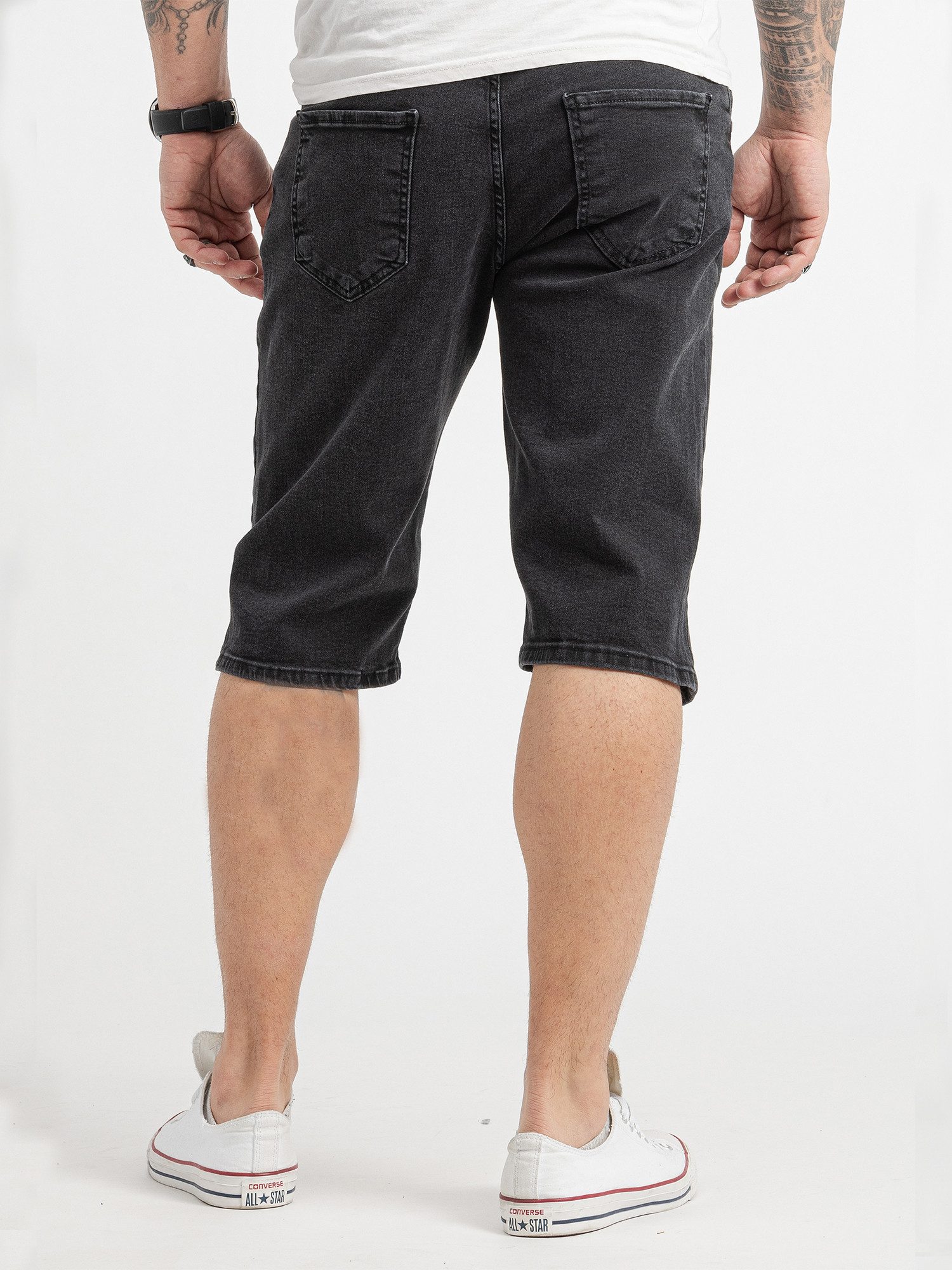 Rock Creek Bermudas Herren Shorts Jeansshorts Denim Dunkelgrau RC-2432