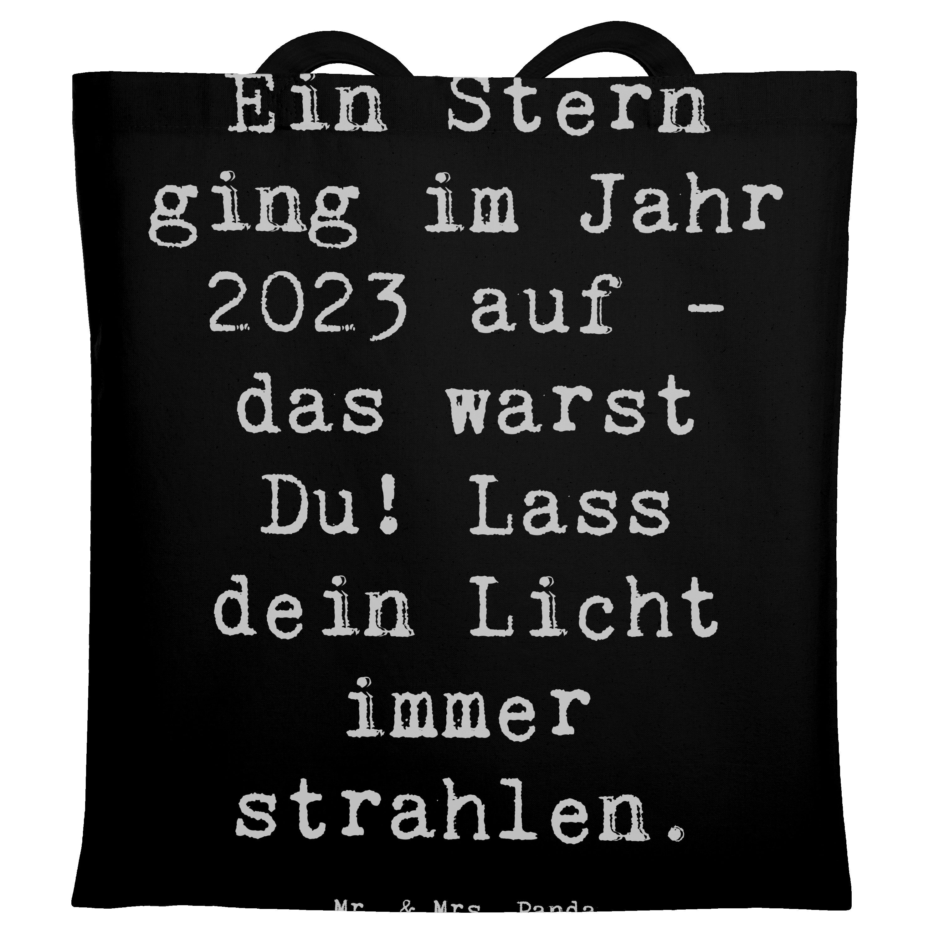Tragetasche 2023 Geburtstag Stern - Schwarz - Geschenk, besonderer Mensch 2023, L