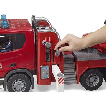 Bruder® Spielzeug-Feuerwehr 03591 Scania Super 560R, mit Drehleiter, Wasserpumpe und Licht & Sound Modul