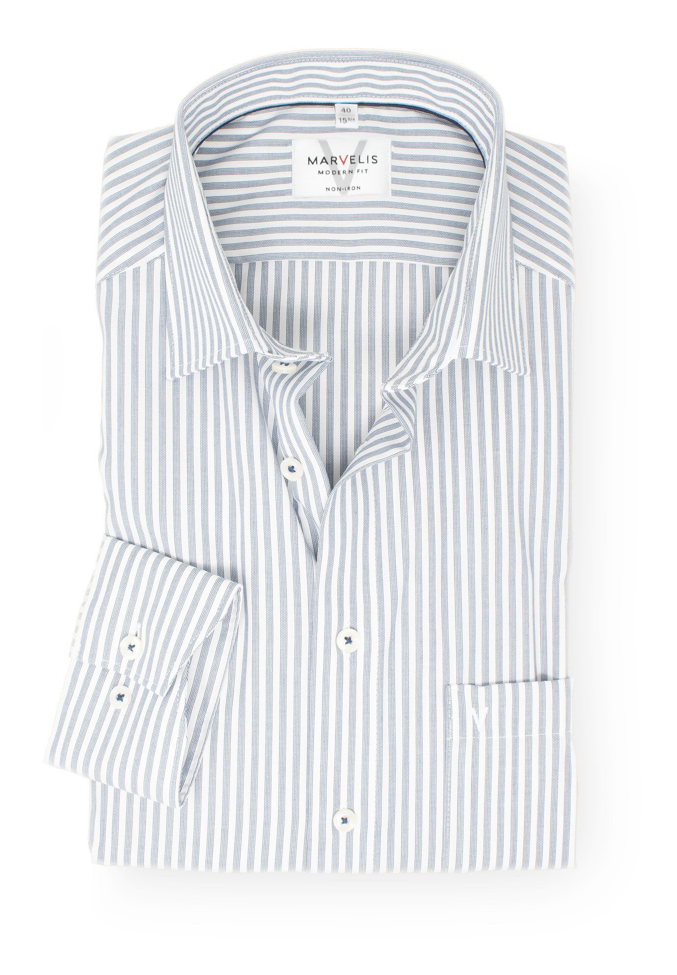 MARVELIS Businesshemd Modern Fit normale, leicht günstig online kaufen