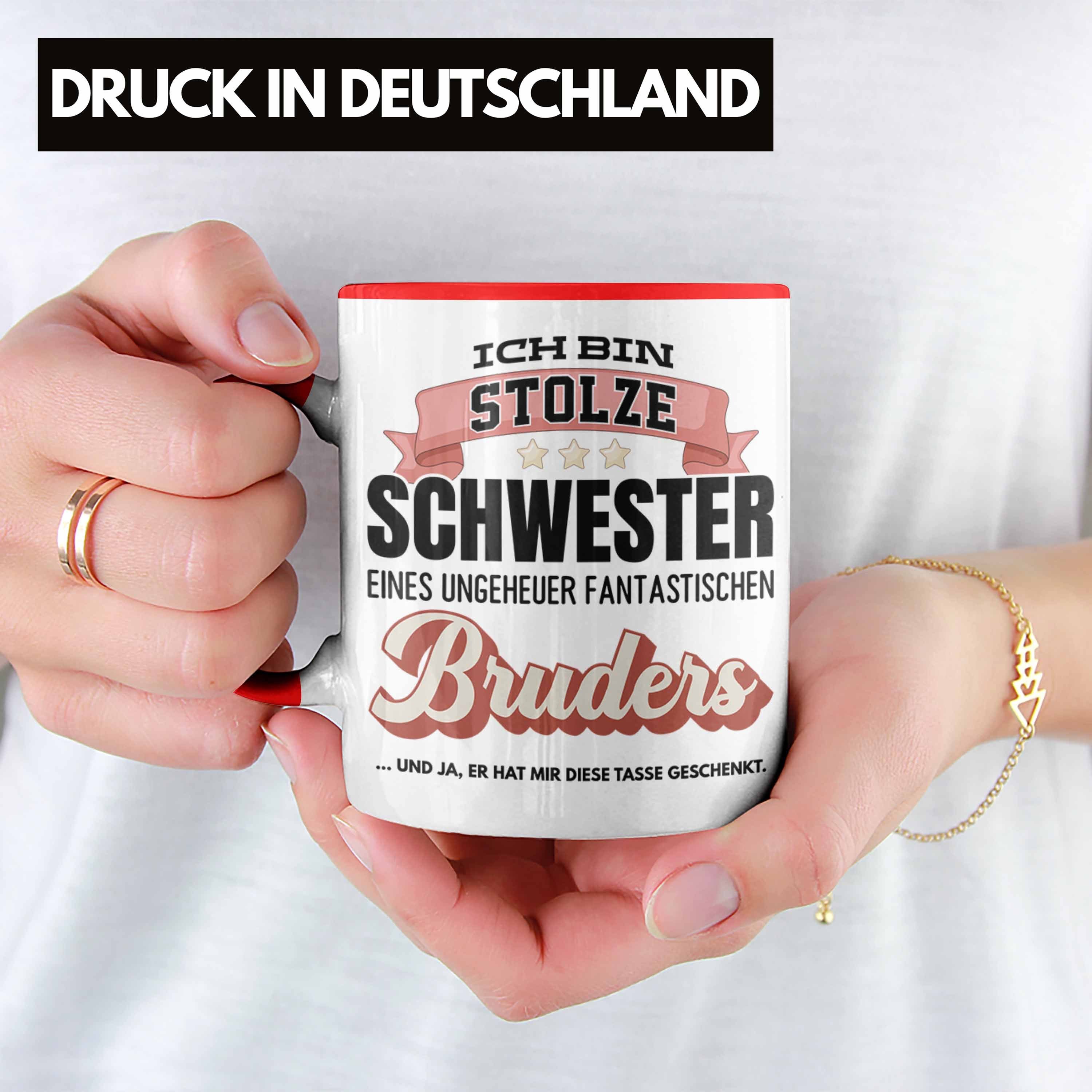 Hat Trendation Geschenkideen Trendation Ja Spruch von für Rot Und Mir Tasse Geschenkt Tasse mit Tasse Tassen - Bruder Schwester Geschenk Schwester Geburtstag Beste diese Er