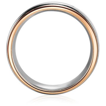 Trilani Fingerring silber/roségold, aus Edelstahl