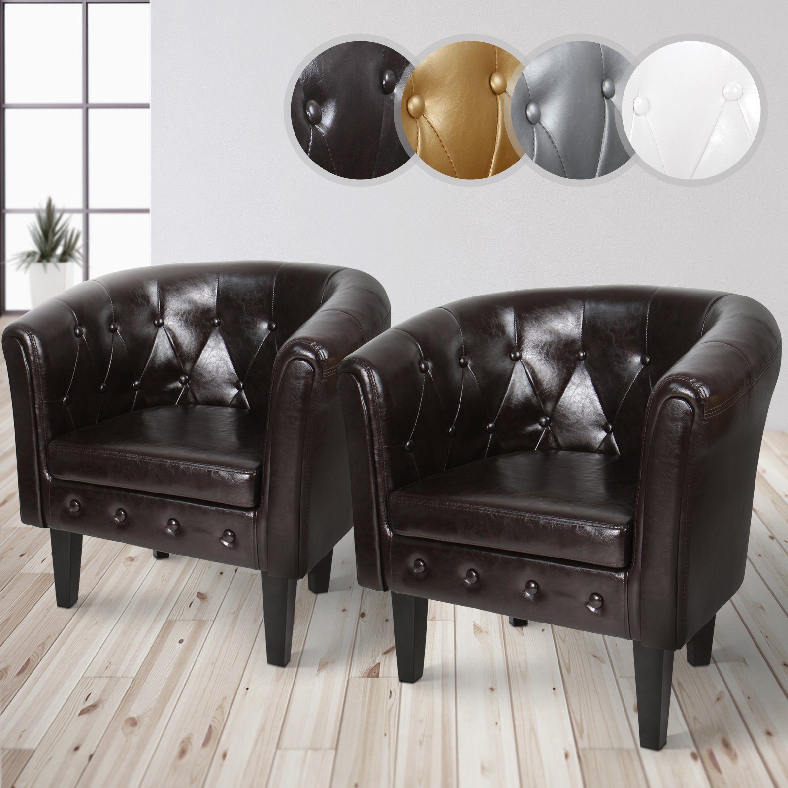 MIADOMODO Chesterfield-Sessel Chesterfield Sessel Loungesessel Clubsessel günstig online kaufen