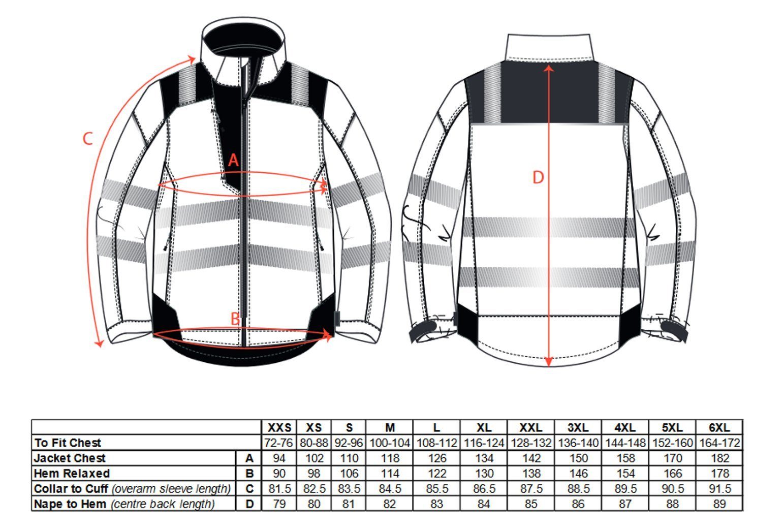 Portwest Arbeitsjacke T400 - PW3 Warnschutz-Winterjacke mit Kapuze