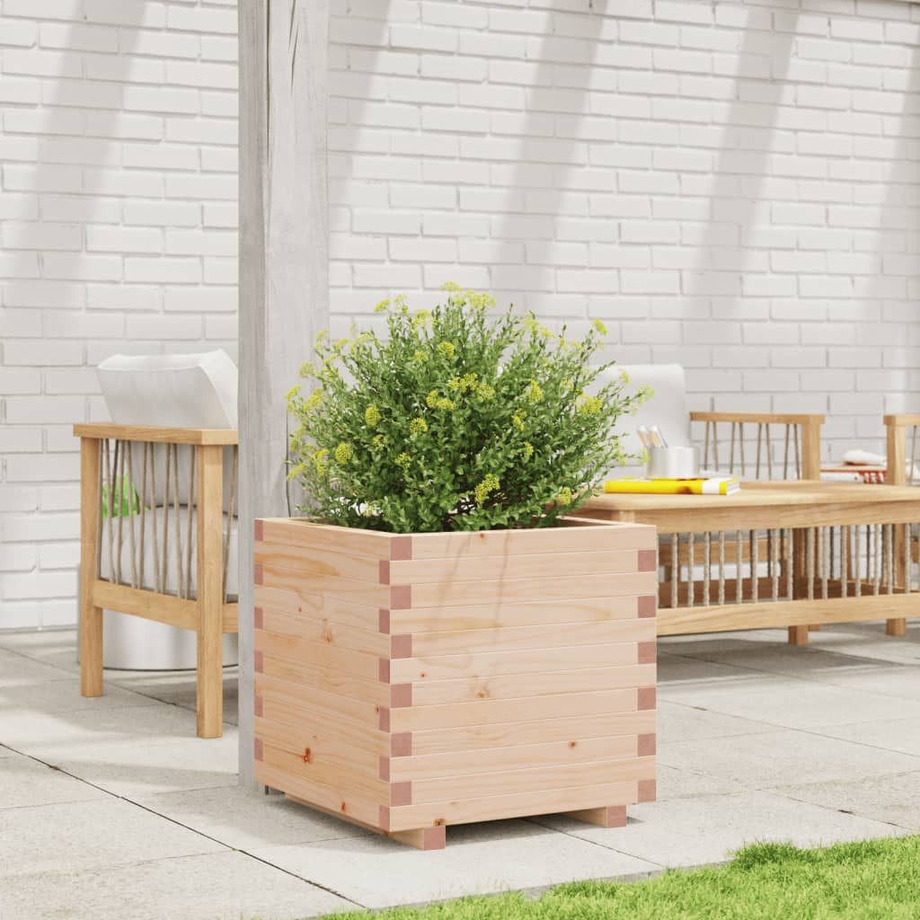 vidaXL Blumentopf Pflanzkübel 50x50x49,5 cm Massivholz günstig online kaufen