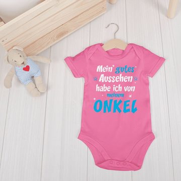 Shirtracer Shirtbody Onkel Spruch - Mein gutes Aussehen habe ich von meinem ONKEL Sprüche Baby