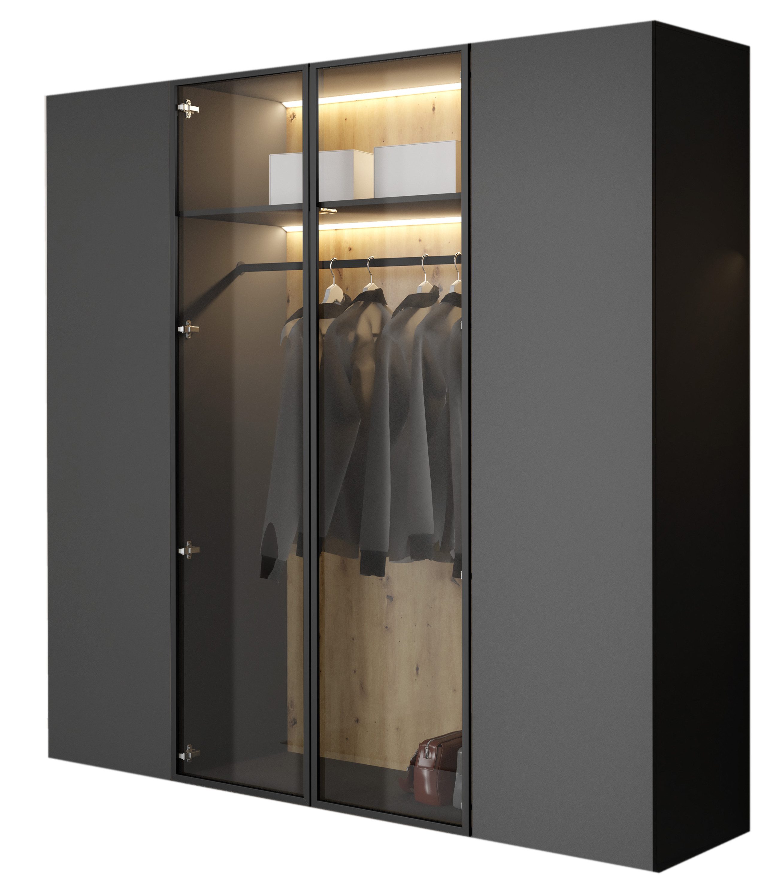 Compleo Kleiderschrank Drehtürenschrank, Designer-Schrank mit modernem Look günstig online kaufen