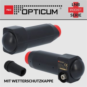 RED OPTICUM Red Rocket Single LSP-06H Universal-Single-LNB (Hitze- & kältebeständig, 0.1dB Rauschmaß - optimal für Multifeedhalter)