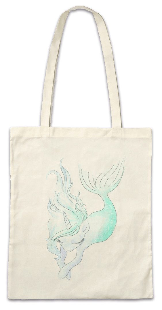 Beuteltasche Unimaid II Stofftasche Einhorn Unicorn Meerjungfrau Anime Cartoon