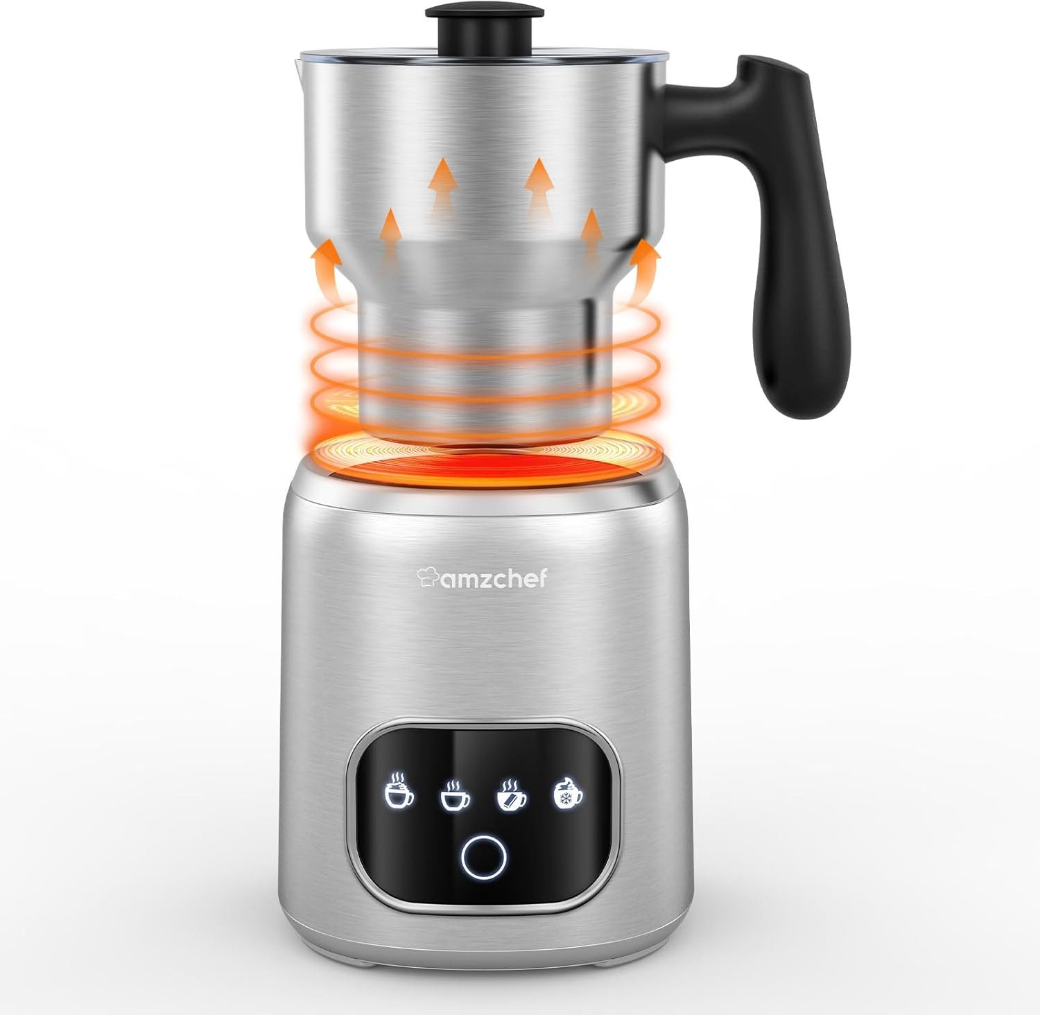 AMZCHEF Миксеры CE-MMF-10OT02-SV, 550,00 W, 4-IN-1 Миксеры Elektrisch 550W 400ML Cappuccino und Mokka