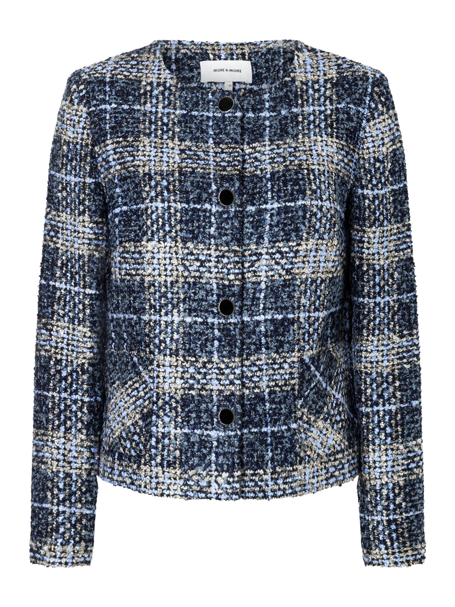 MORE&MORE Jackenblazer karierte Bouclé-Jacke