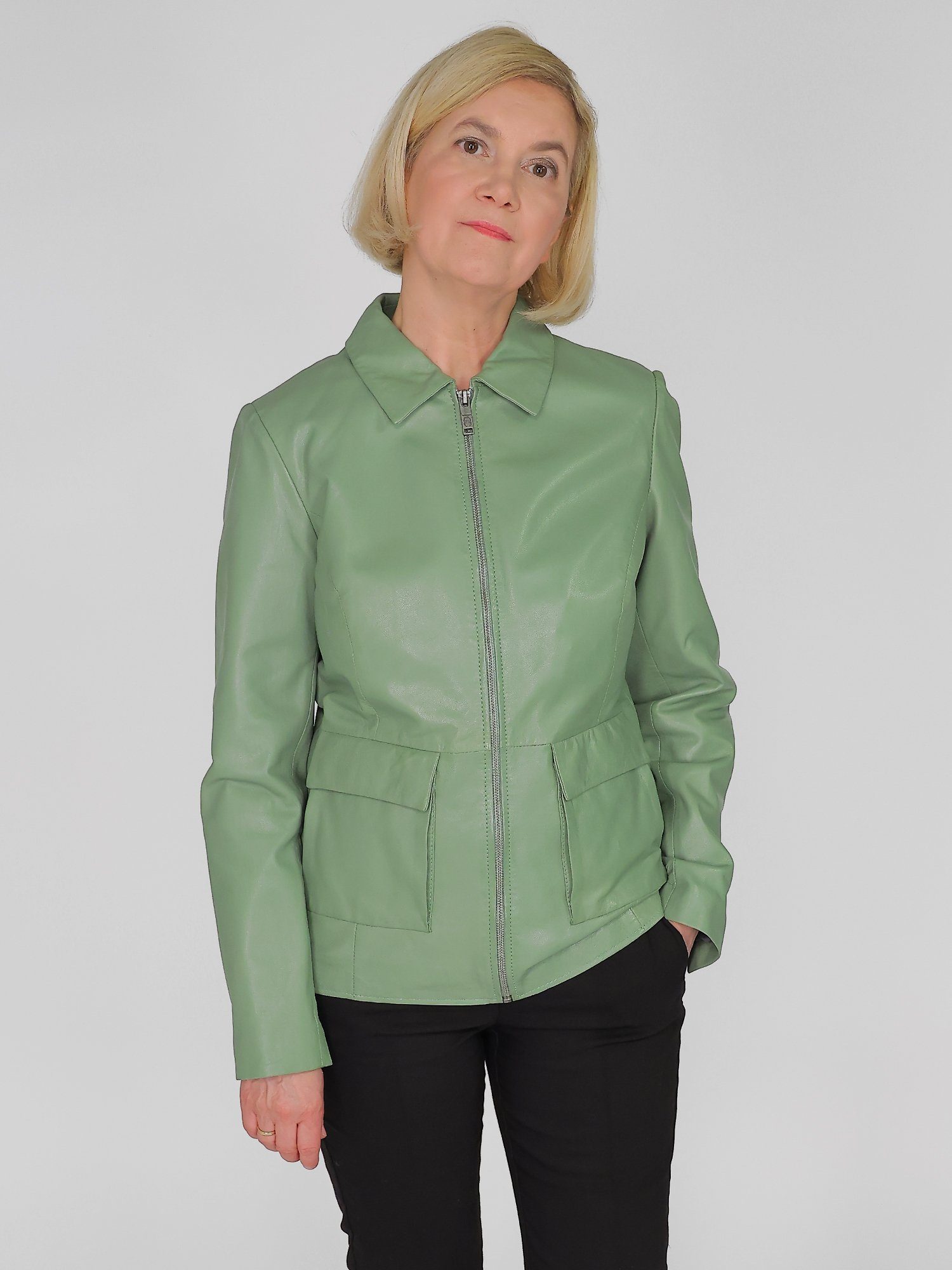 JCC Lederjacke 3102222 pale green