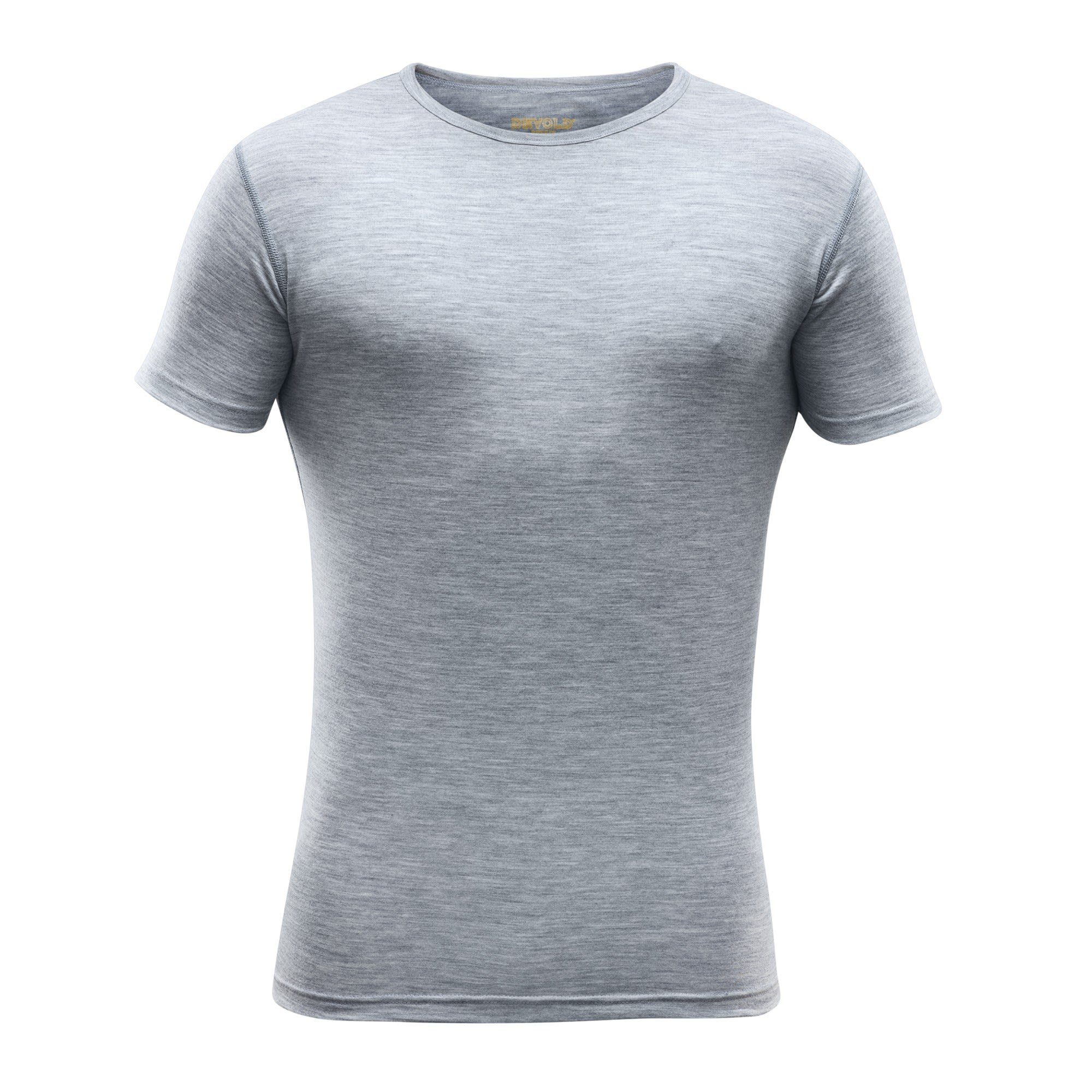 Devold Langarmbluse Devold M Breeze Merino 150 T-shirt Herren Grey Melange