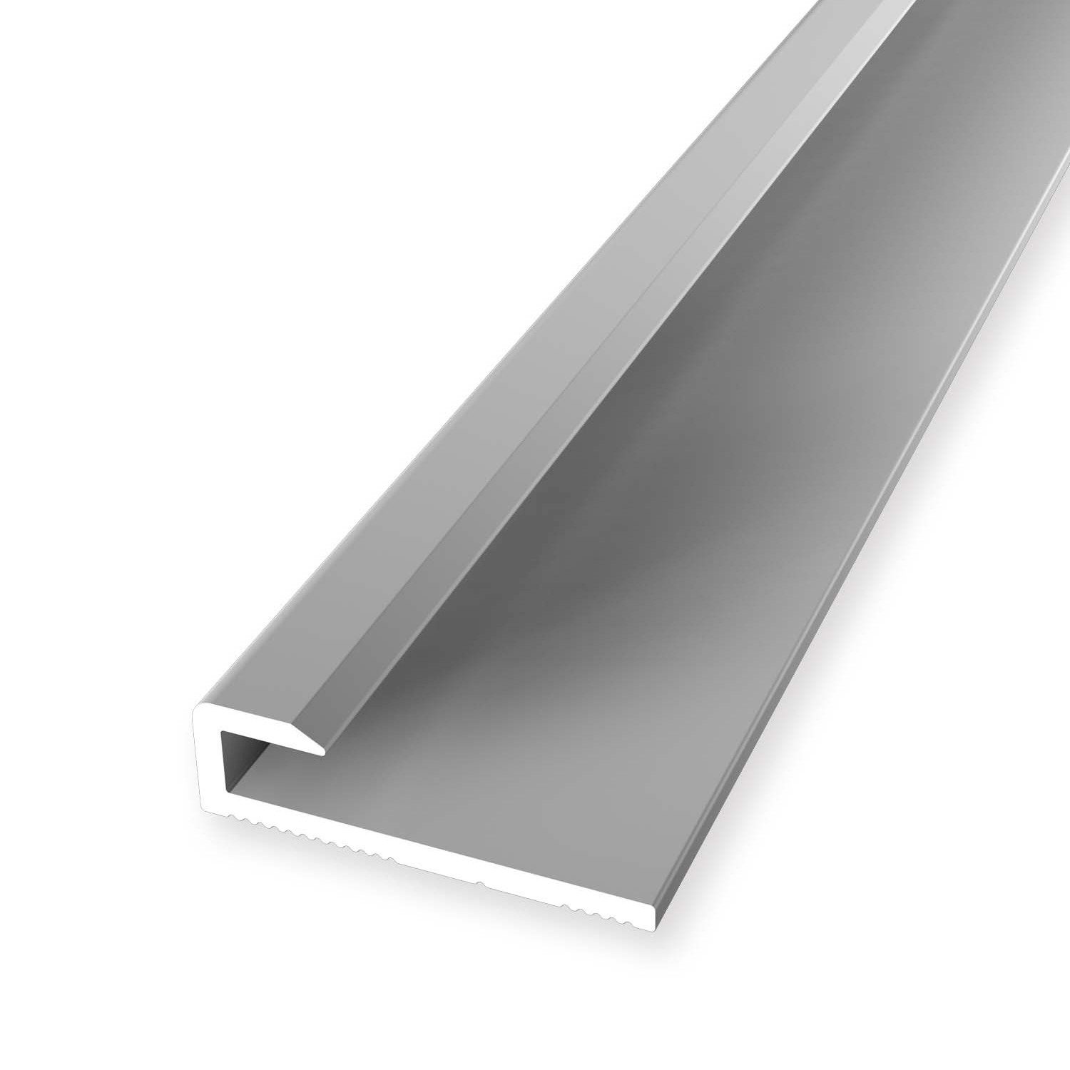 Küberit Anschlussprofil 6 x 21 x 2600 mm Aluminium Einfassprofil Silber Ungebohrt