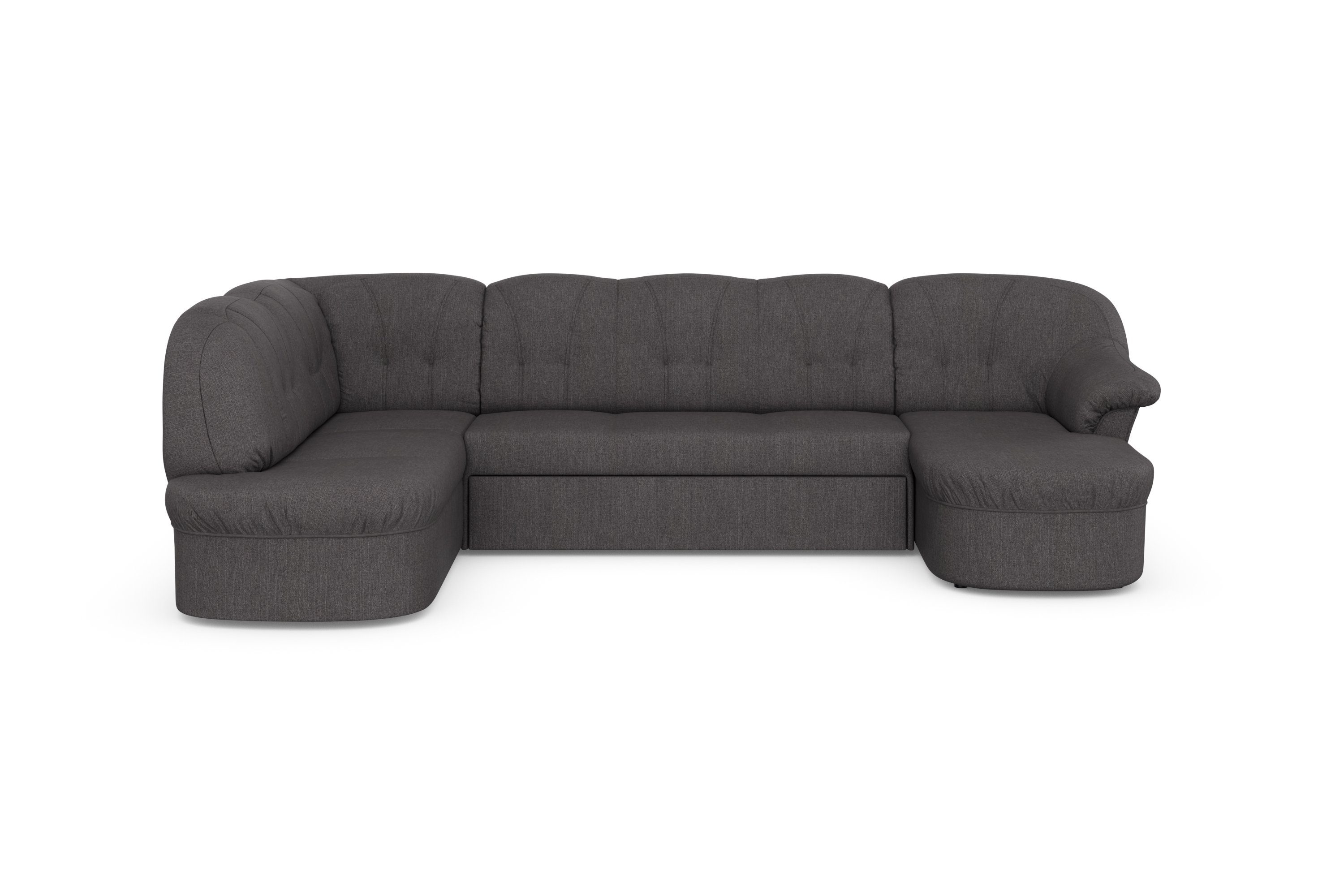 DOMO collection Wohnlandschaft Pegnitz, zeitlos&modern, elegante Rückensteppung, Breite 292cm, U-Form, wahlweise mit Bettfunktion