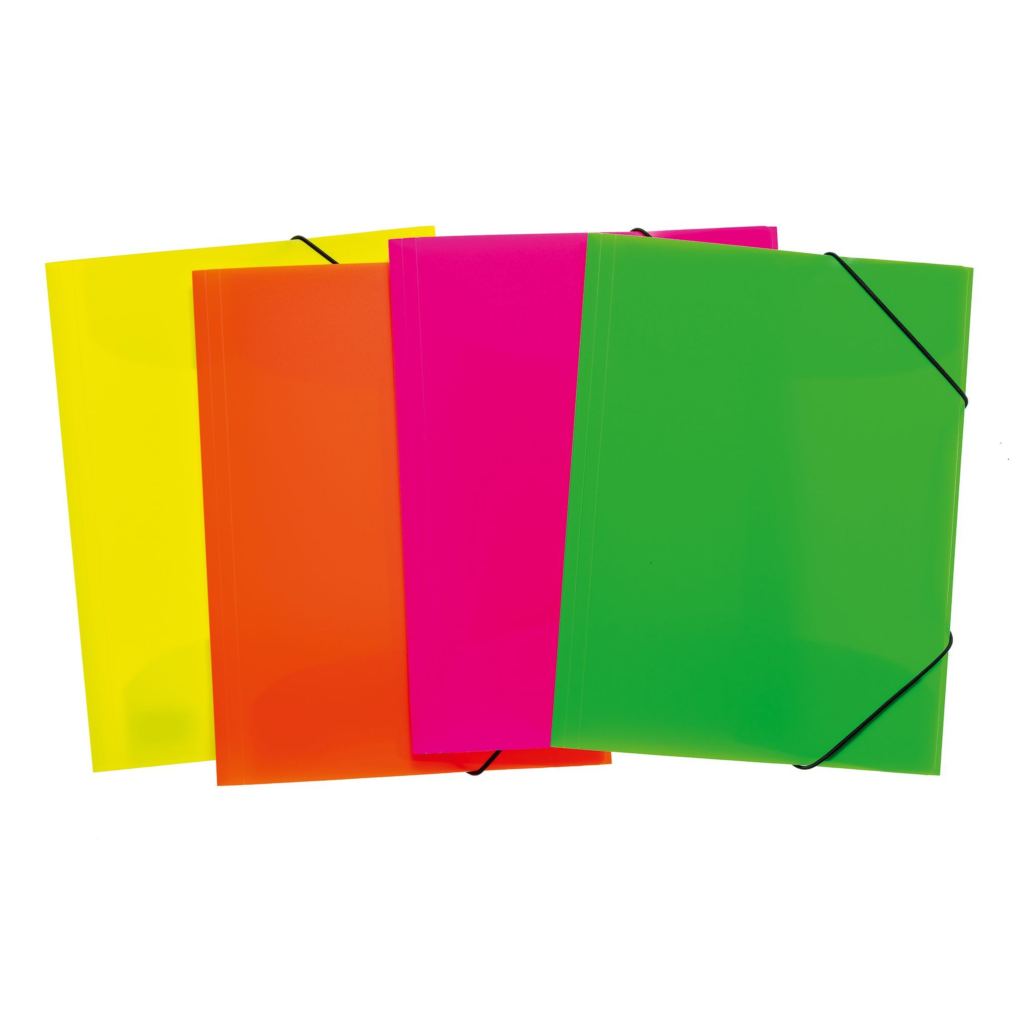 Organisationsmappe Herma Sammelmappe Eckspanner PP A4 Neon 12er-Sortierung