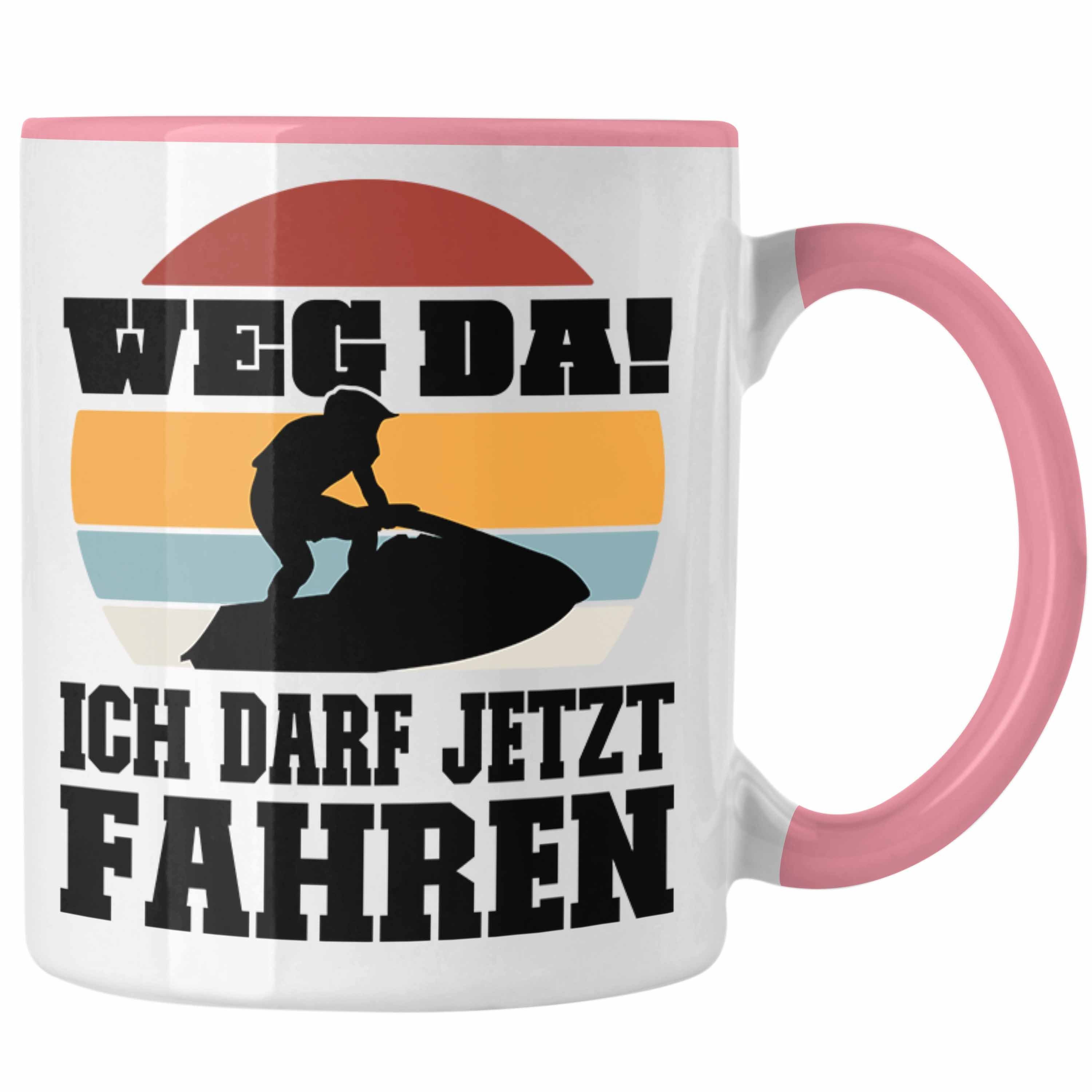 Spruch Jetski Trendation Sprüche Geschenk Tasse mit Jetskifahrer Jetski - Tasse Trendation Rosa